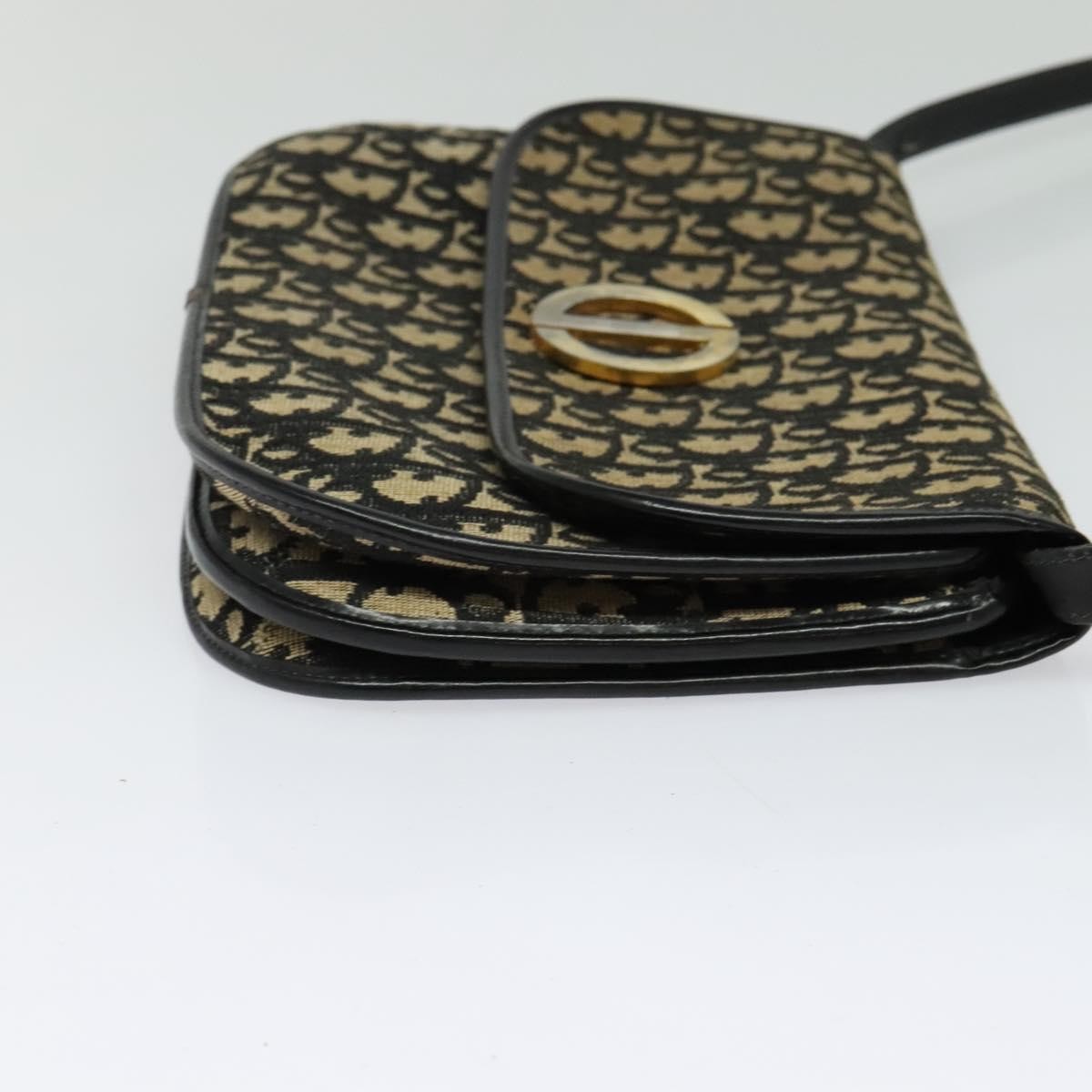 Christian Dior Trotter Shoulder Canvas Navy Canvas Handbag (Pre-Owned)