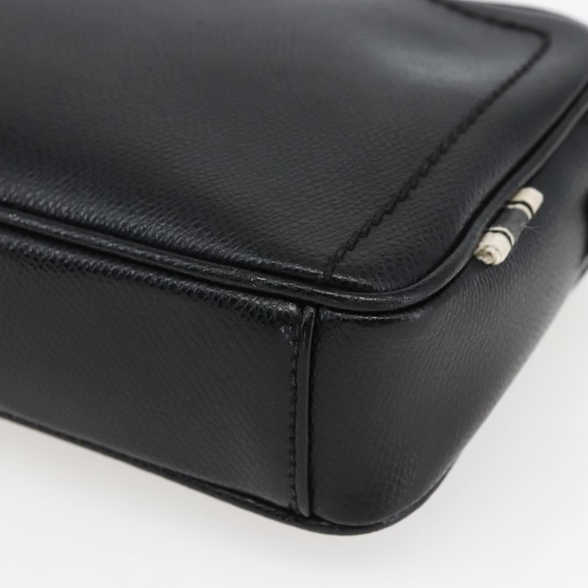 Salvatore Ferragamo Vintage Clutch Leather Black Leather Clutche & Pouche Bag (Pre-Owned)