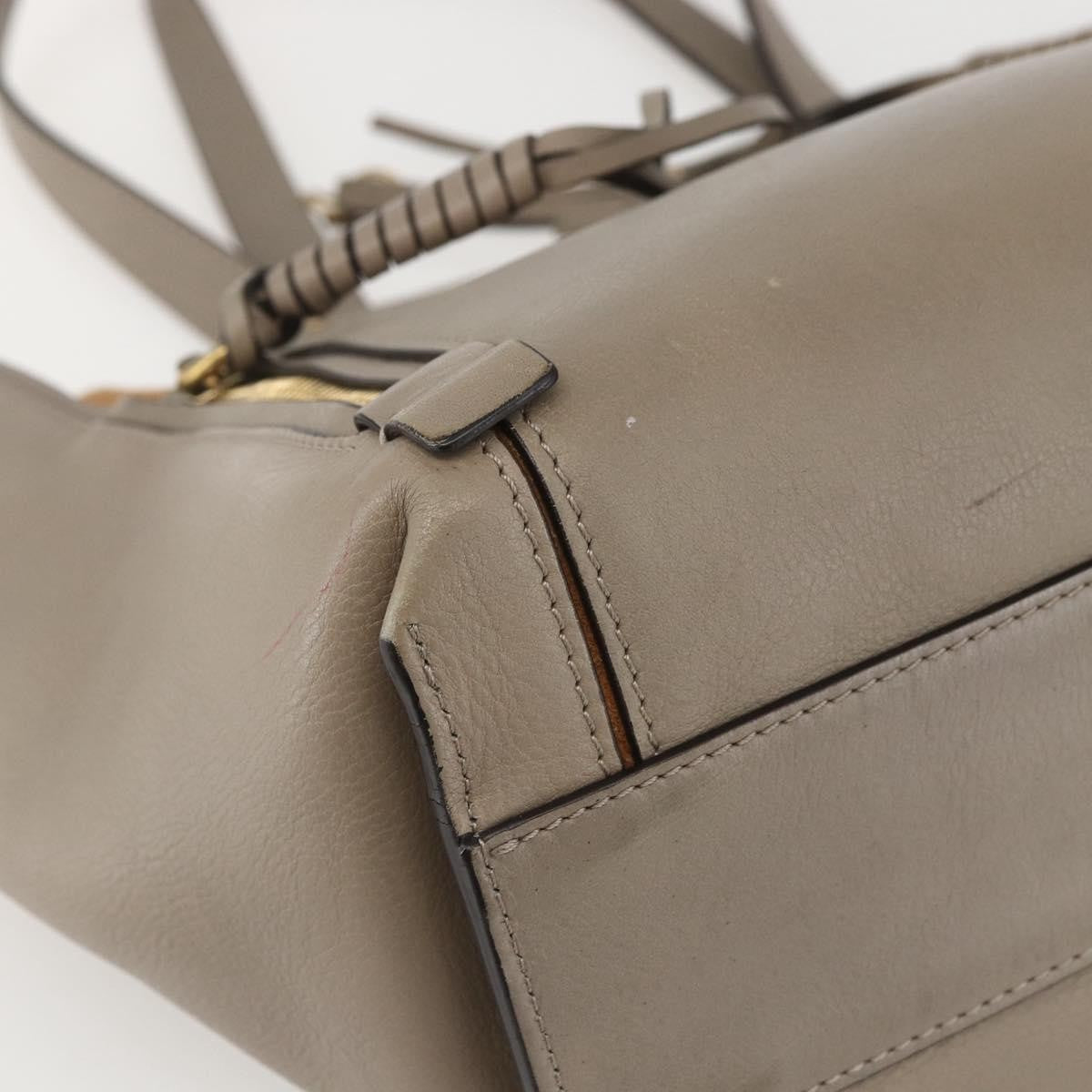 Chloe Milo Shopping Leather Beige Leather Tote Bag Bag (Pre-Owned)