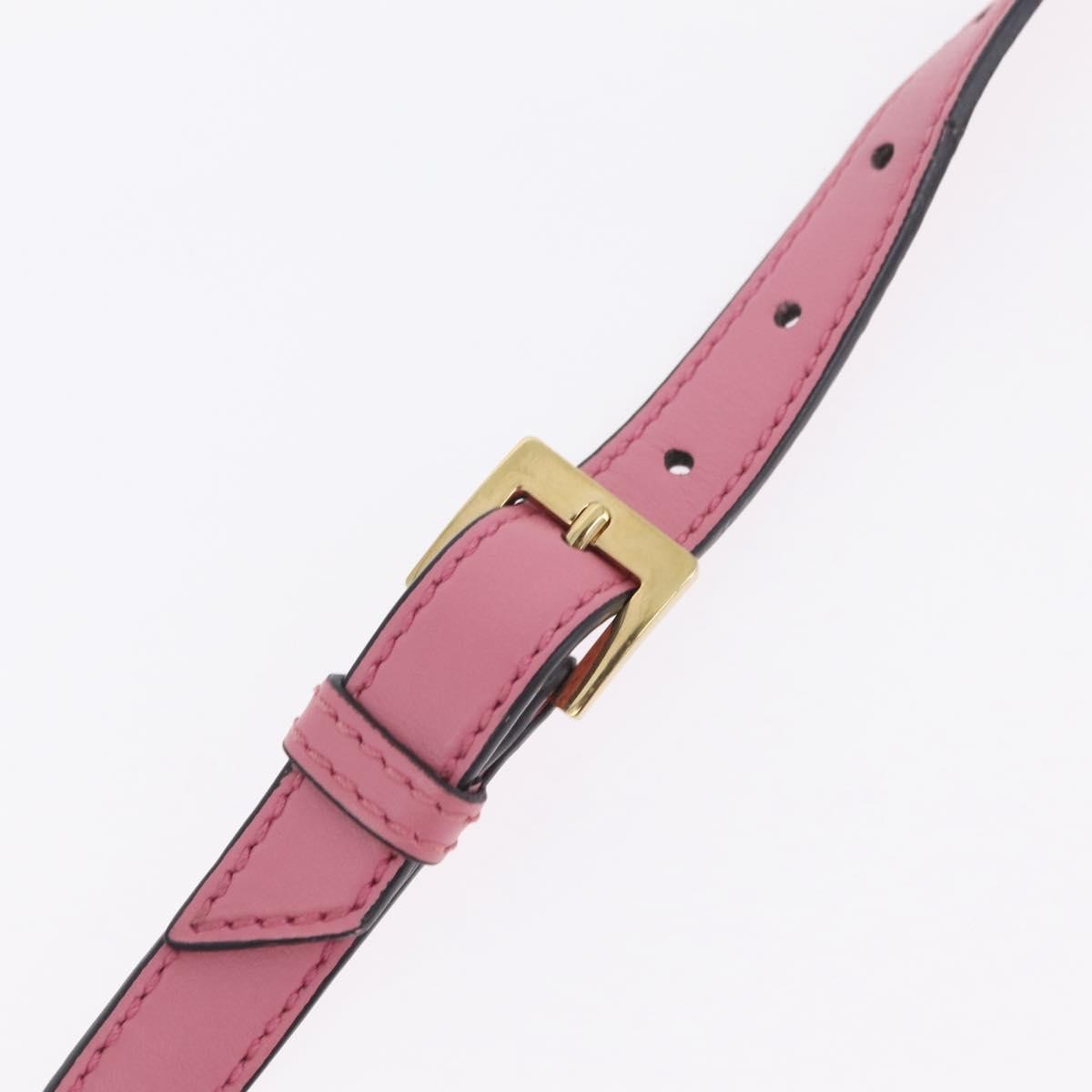 Miu Miu Madras Crystal Flap Leather Pink Leather Crossbody Bag Bag (Pre-Owned)