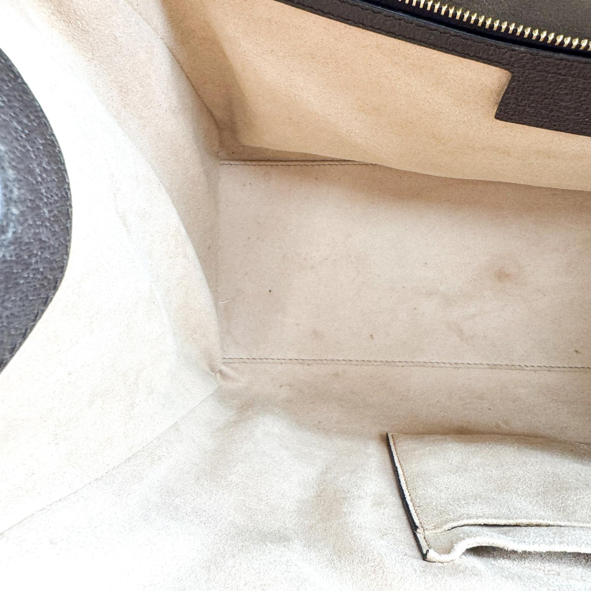 Gucci Ophidia Top Handle Gg Coated Canvas Brown Canvas Tote Bag Bag (Pre-Owned)