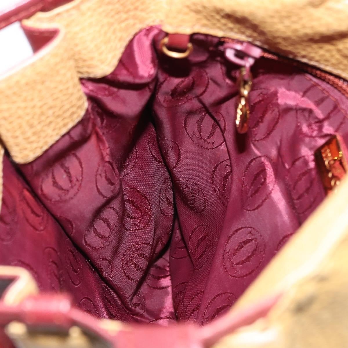 Cartier Tasseled Must De Cartier Leather Brown Leather Shoulder Bag Bag (Pre-Owned)