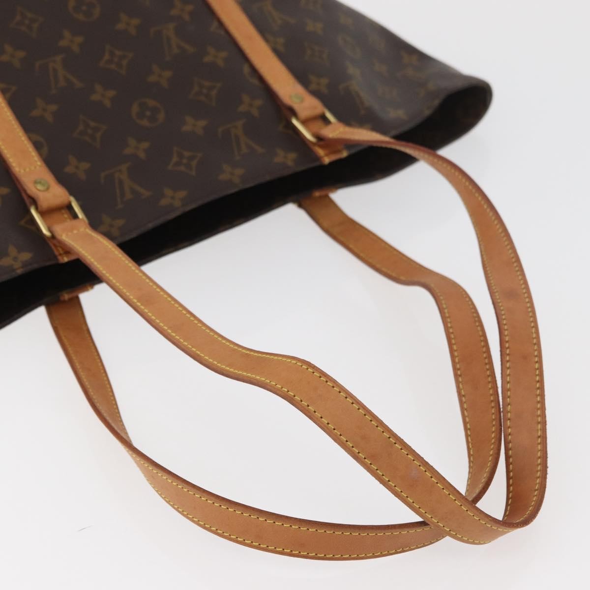 Louis Vuitton Shopping Sac Monogram Canvas Brown Canvas Handbag (Pre-Owned)