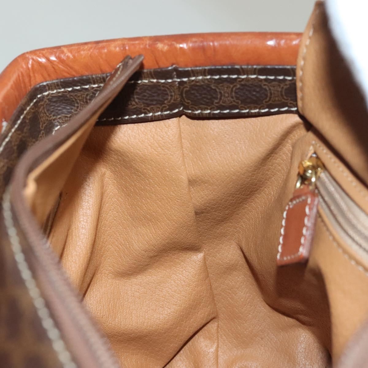 Celine Macadam Macadam With Leather Brown Canvas Handbag (Pre-Owned)