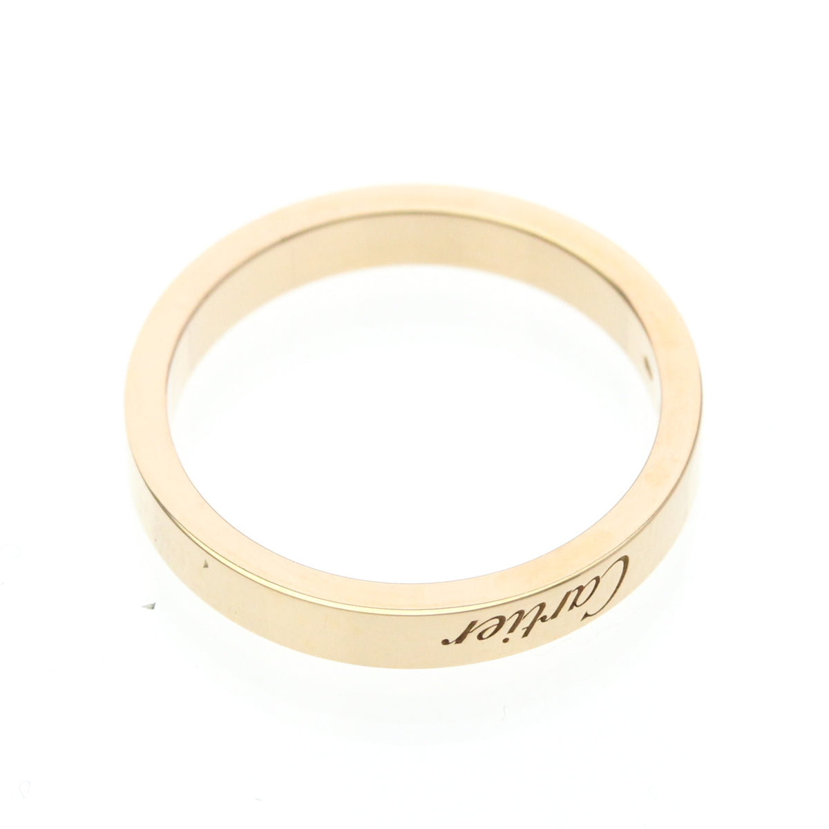Cartier C De Cartier Wedding Band 18K Rose Gold Gold Pink_Gold Ring Jewelry (Pre-Owned)