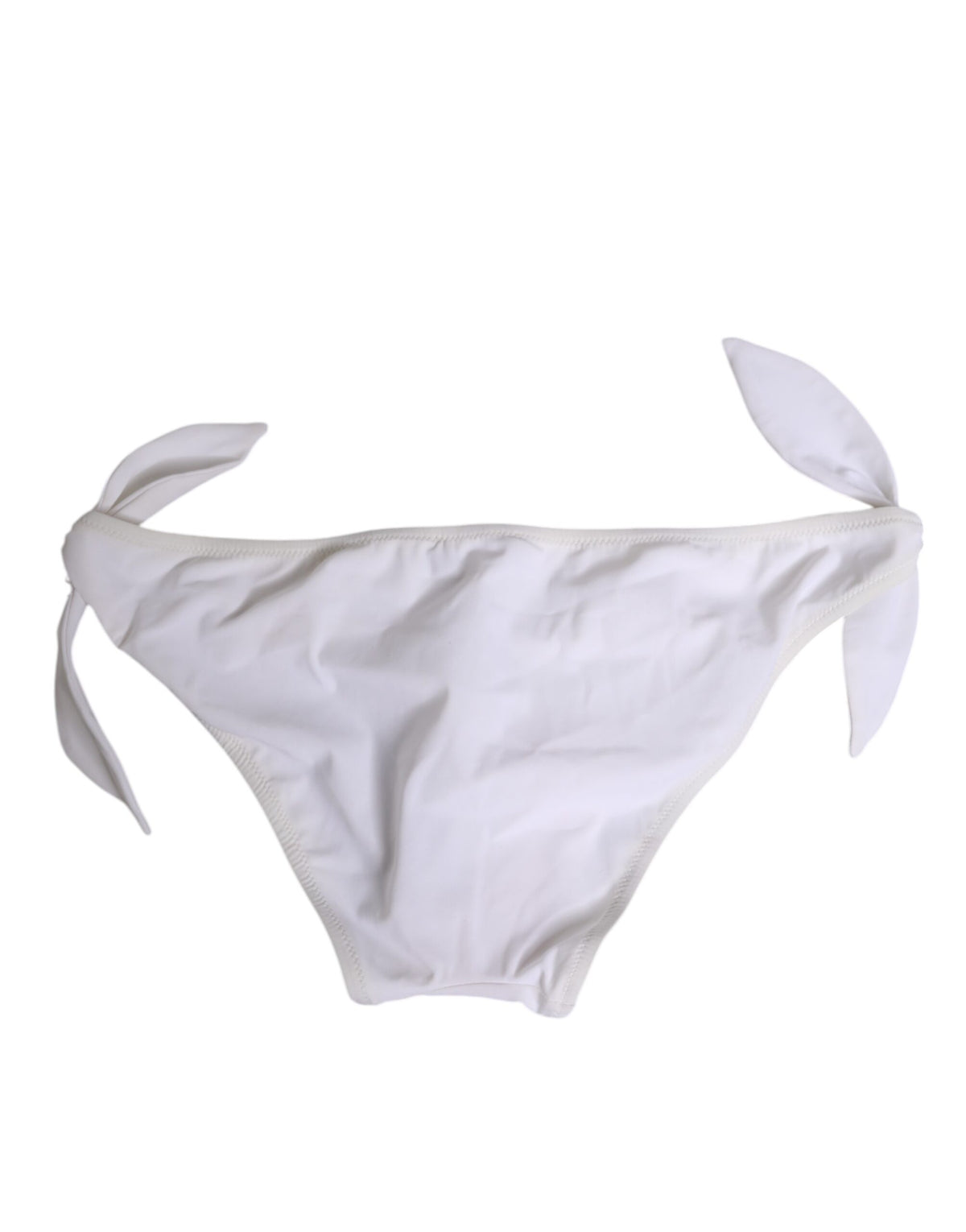 Dolce & Gabbana White Side Tie Logo Bikini Bottom Women's Underwear