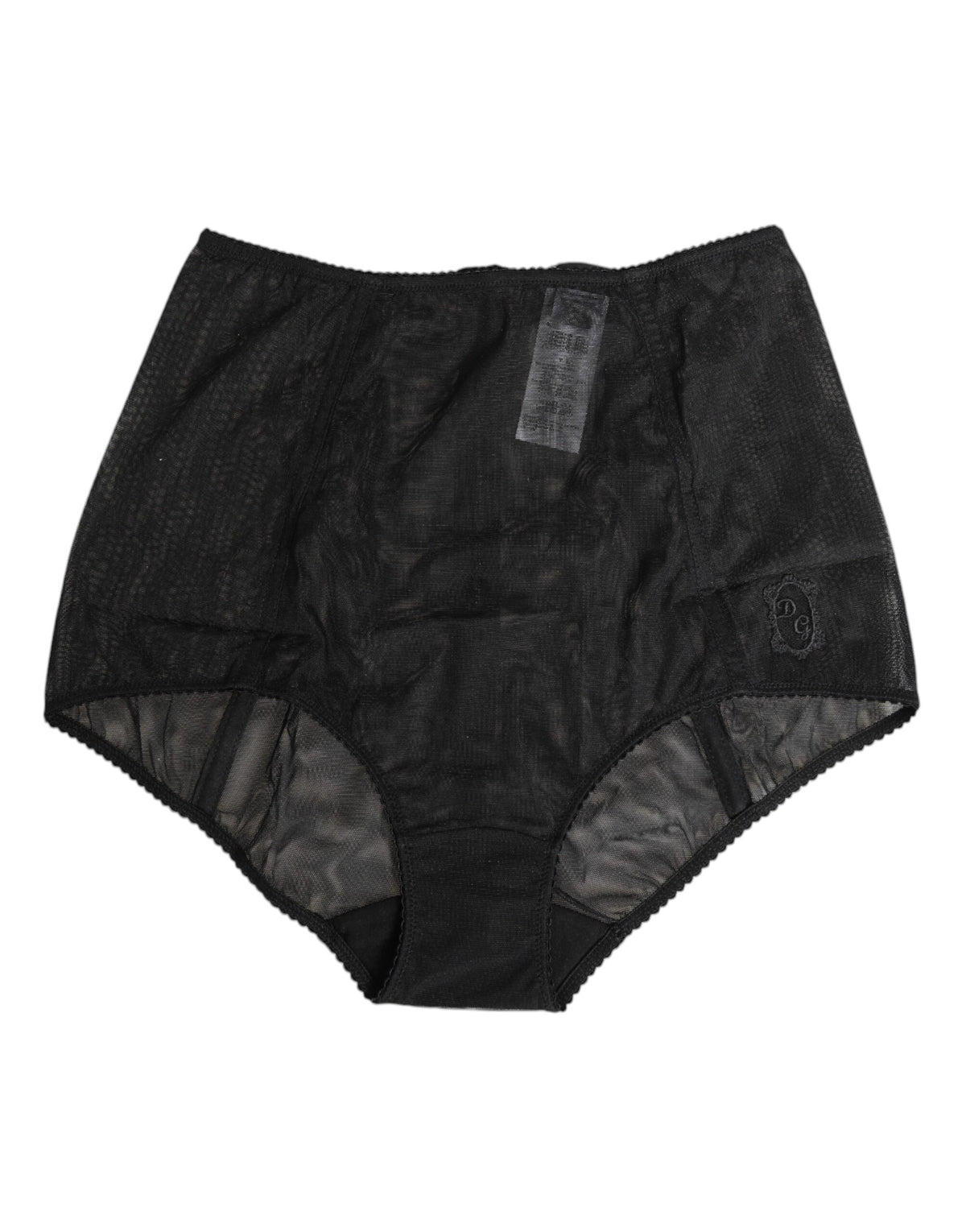Dolce & Gabbana Black High Waist Mesh Sheer Shapewear Women's Underwear