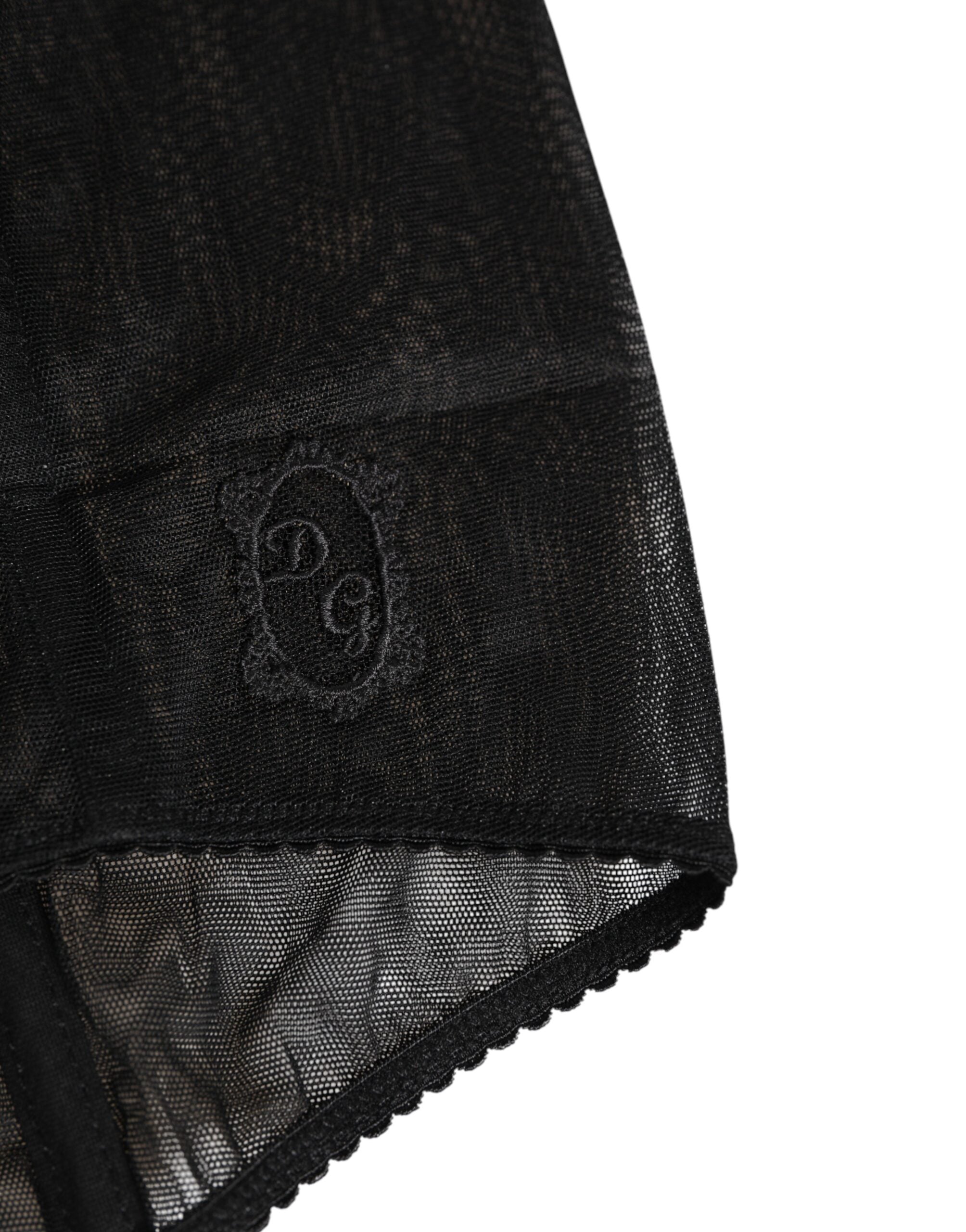 Dolce & Gabbana Black High Waist Mesh Sheer Shapewear Women's Underwear
