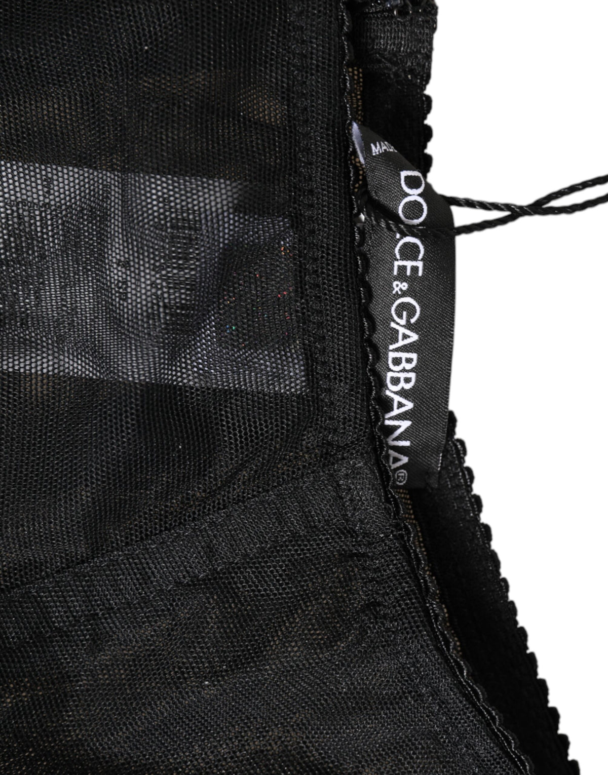 Dolce & Gabbana Black High Waist Mesh Sheer Shapewear Women's Underwear