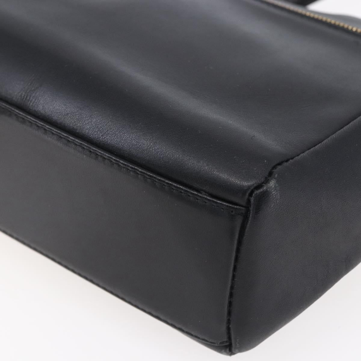 Versace Vintage Leather Black Leather Shoulder Bag Bag (Pre-Owned)