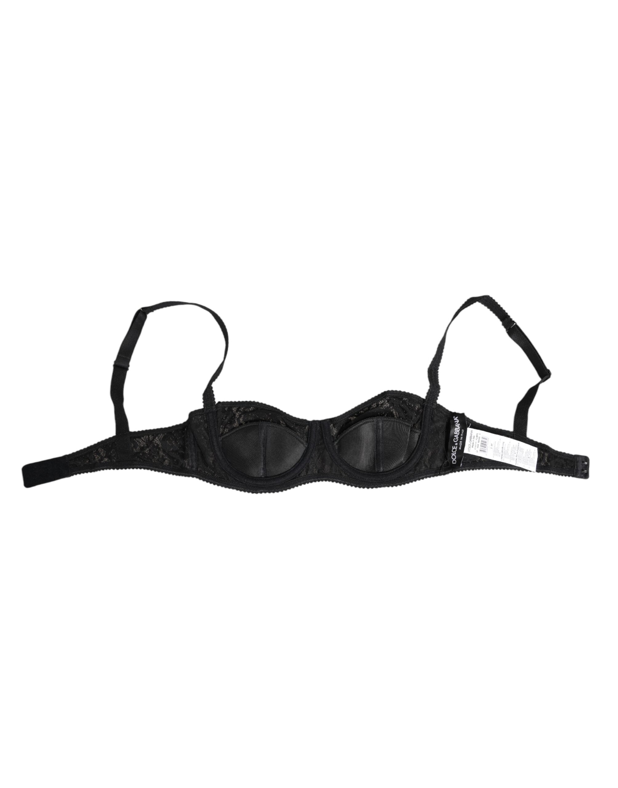 Dolce & Gabbana Black Lace Underwire Bra Lingerie Women's Underwear
