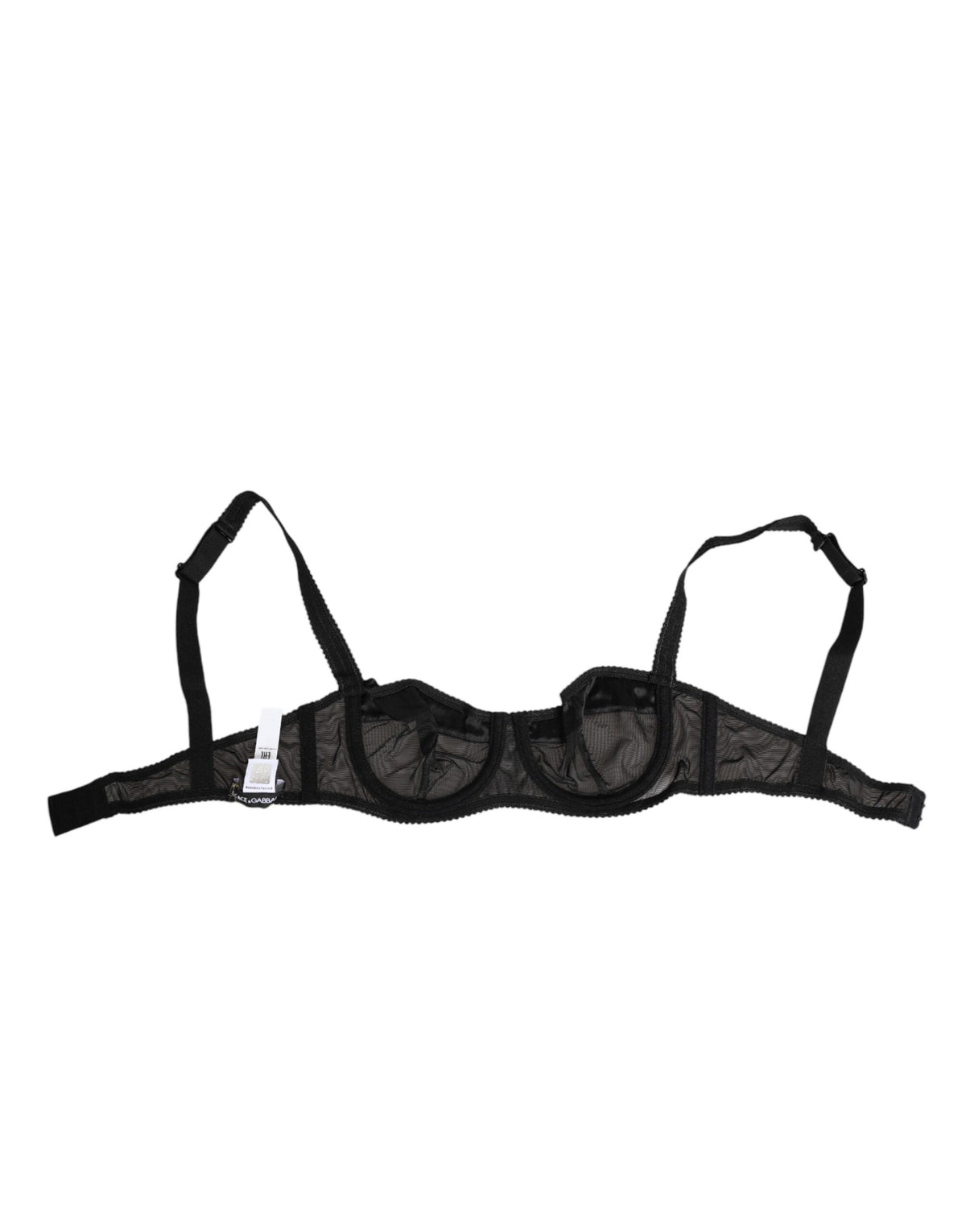 Dolce & Gabbana Black Sheer Mesh Underwire Bra Women's Underwear