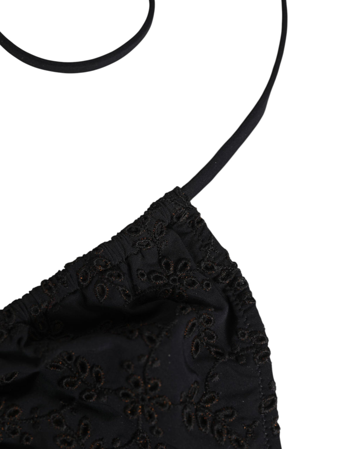 Dolce & Gabbana Black Embroidered Triangle Swimwear Women's Underwear