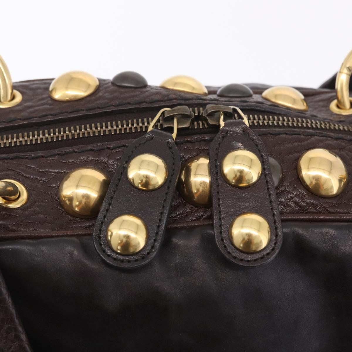Gucci Babouska Heart Dome Satchel Leather Black Leather Handbag (Pre-Owned)