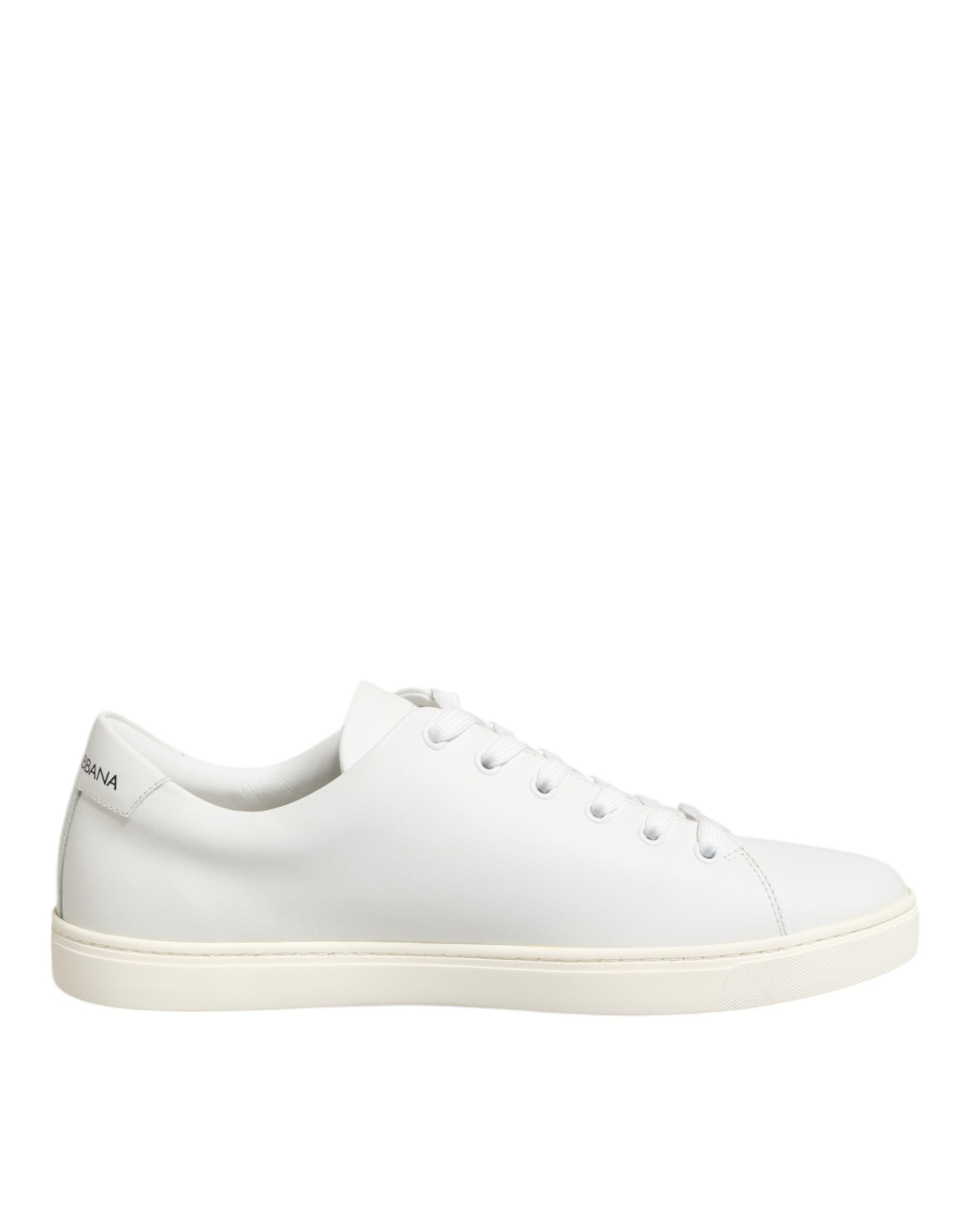 Dolce & Gabbana White Leather Sacred Heart Patch Sneakers Women's Shoes