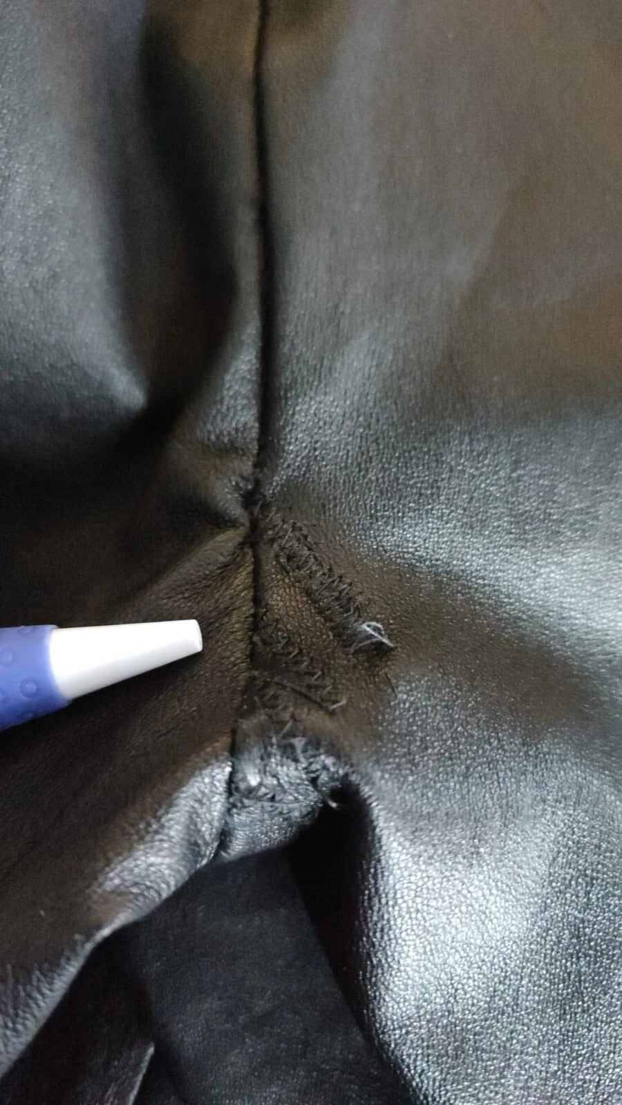 Dolce & Gabbana Black Leather Elastic Waist Trouser Women's Pants (Pre-Owned)