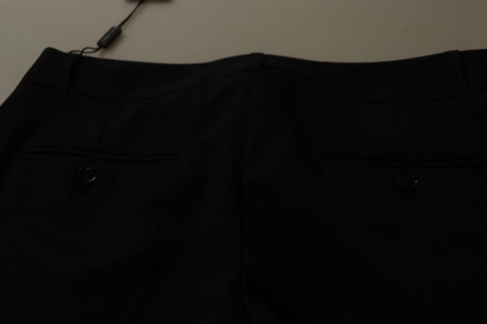 Dolce & Gabbana Black Stripes Mid Waist Trouser Women's Pants
