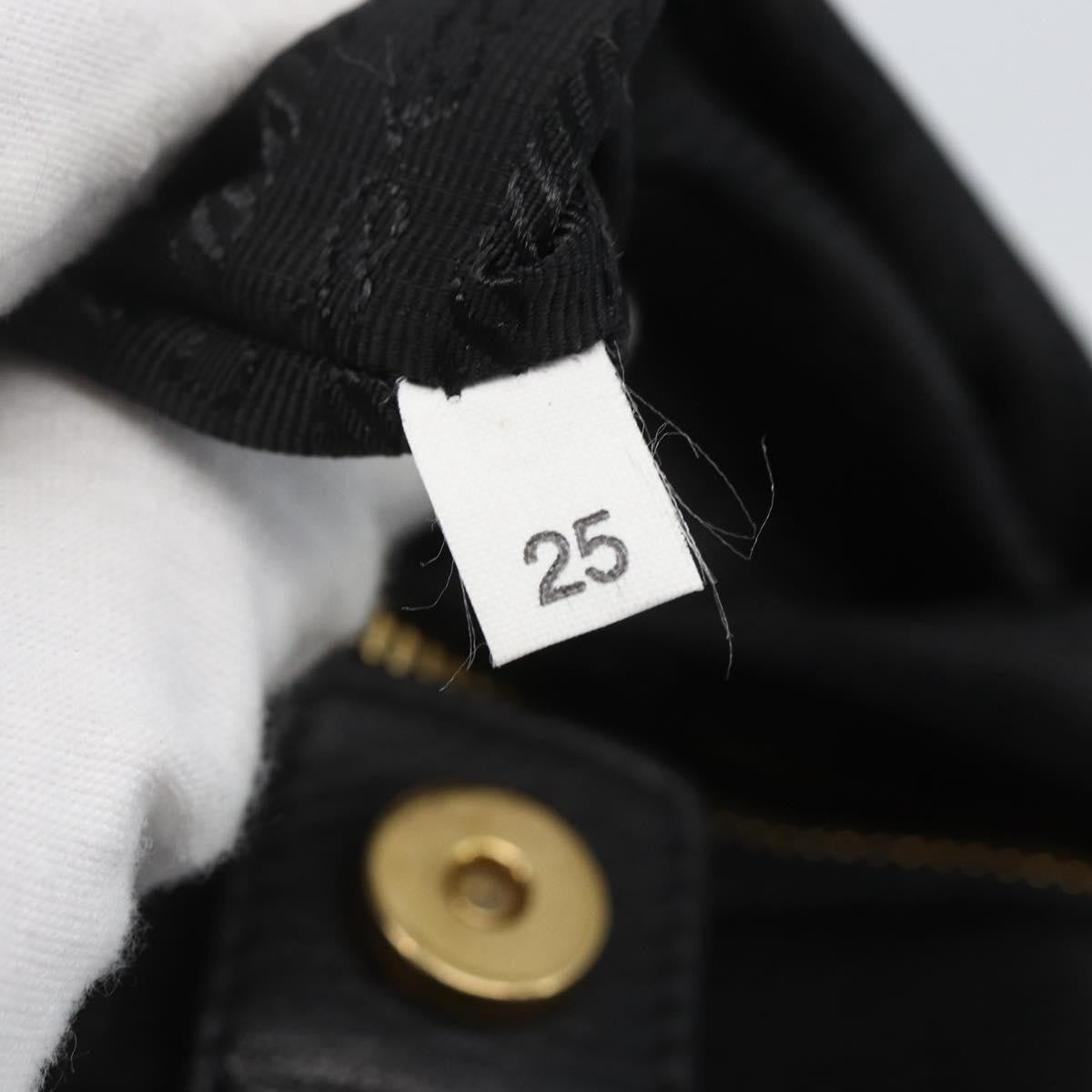 Prada Bow Tote Leather Black Leather Tote Bag Bag (Pre-Owned)