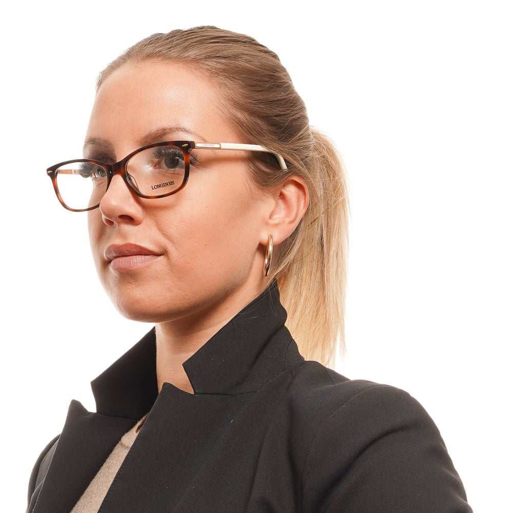 Longines Brown Acetate Glasses Women's (Frames)