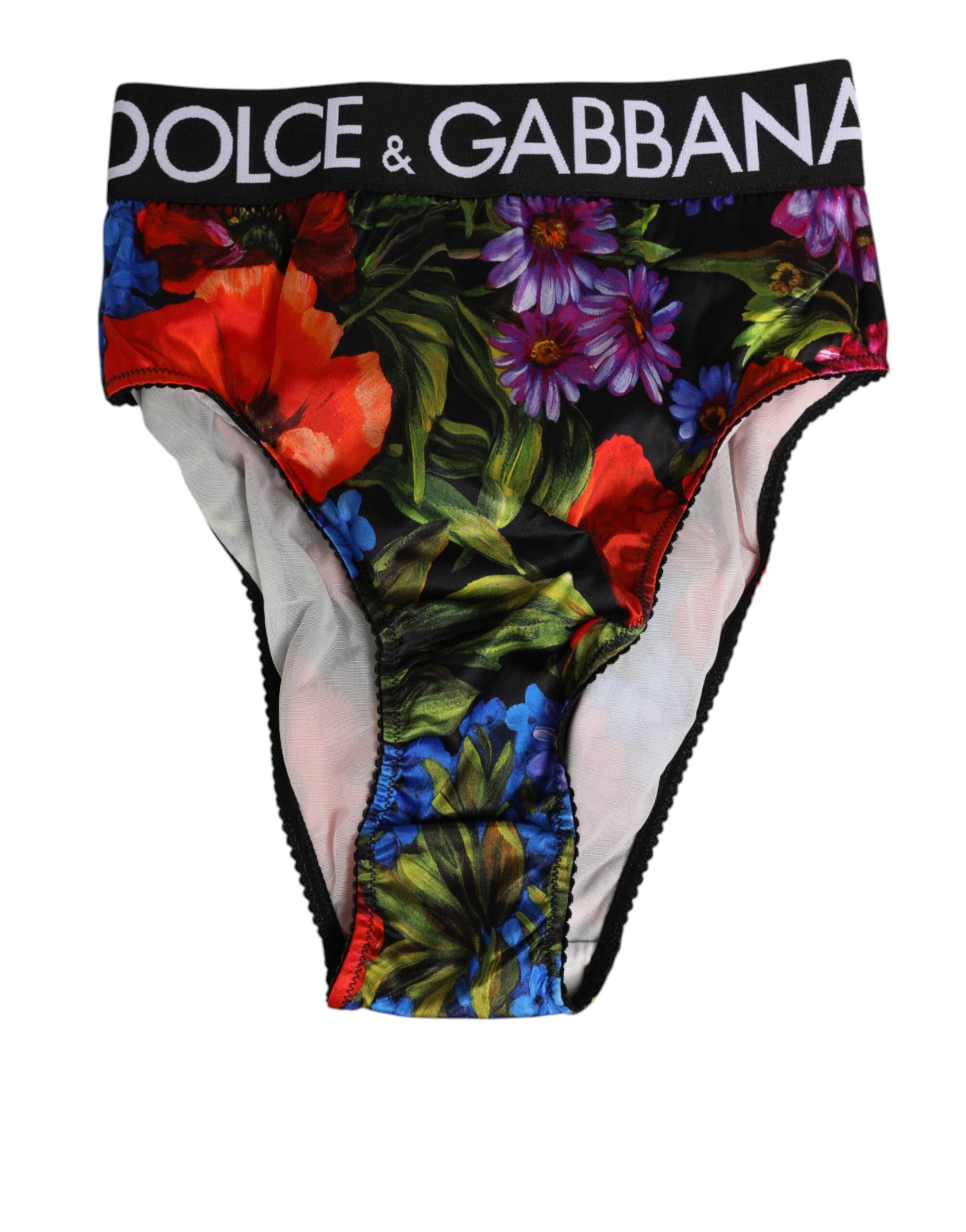 Dolce & Gabbana Multicolor Floral Print High Waist Panty Women's Underwear