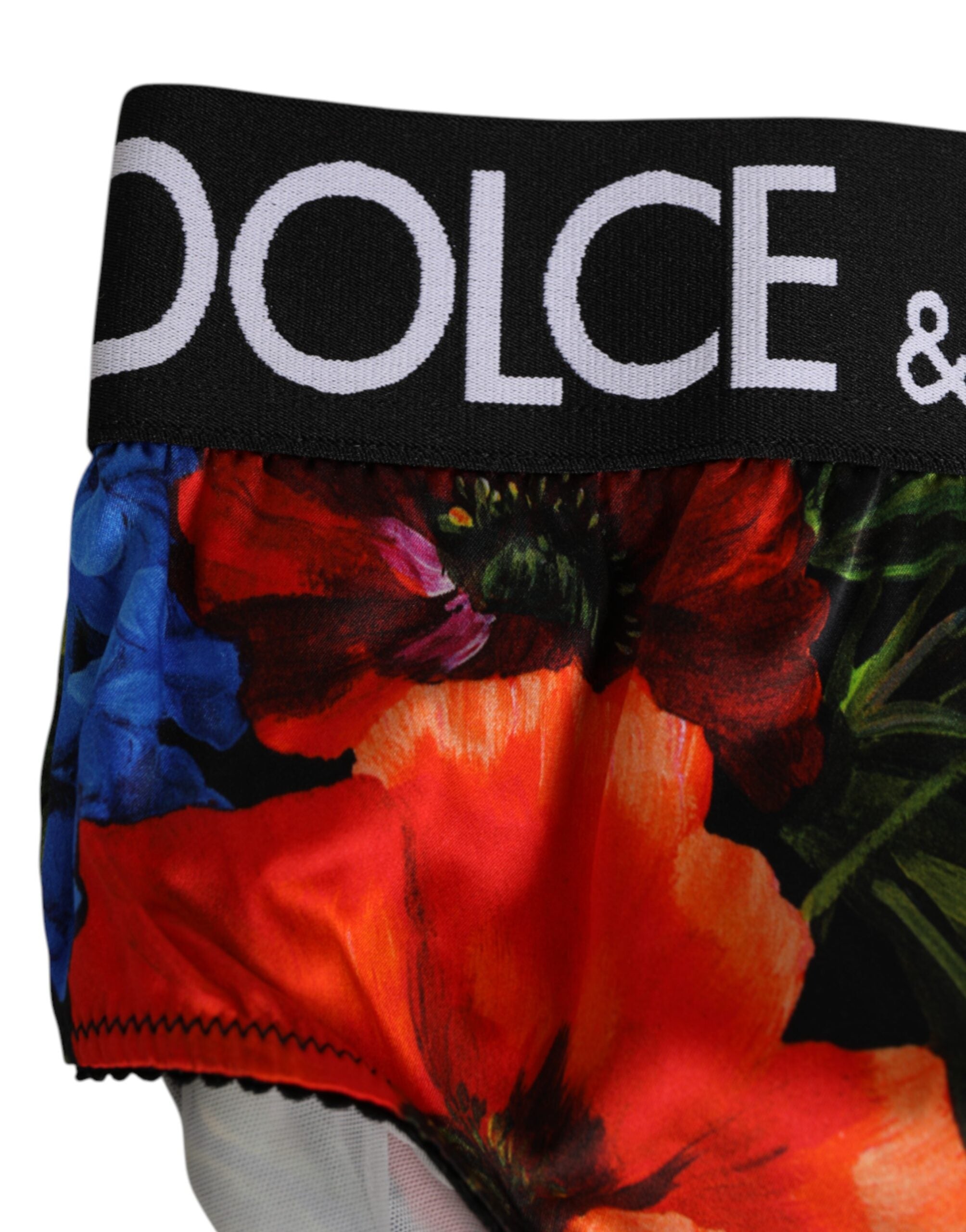 Dolce & Gabbana Multicolor Floral Print High Waist Panty Women's Underwear