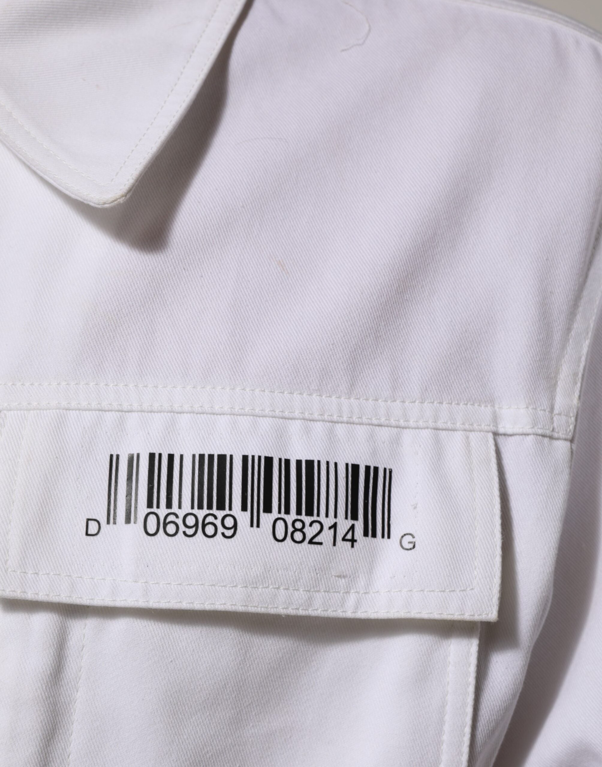 Dolce & Gabbana White Barcode Patch Utility Zip Jumpsuit Men's Pants (Pre-Owned)