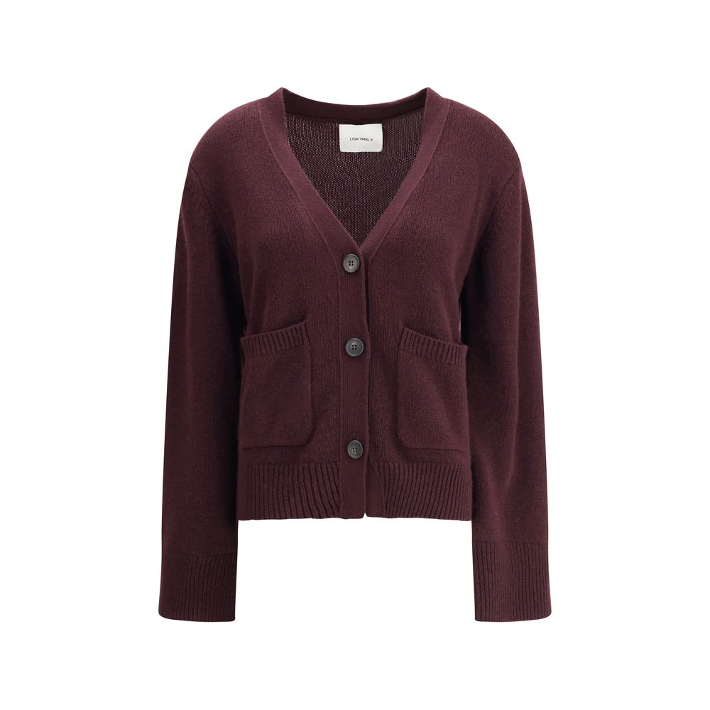 Lisa Yang Purple Cashmere Women's Cardigan