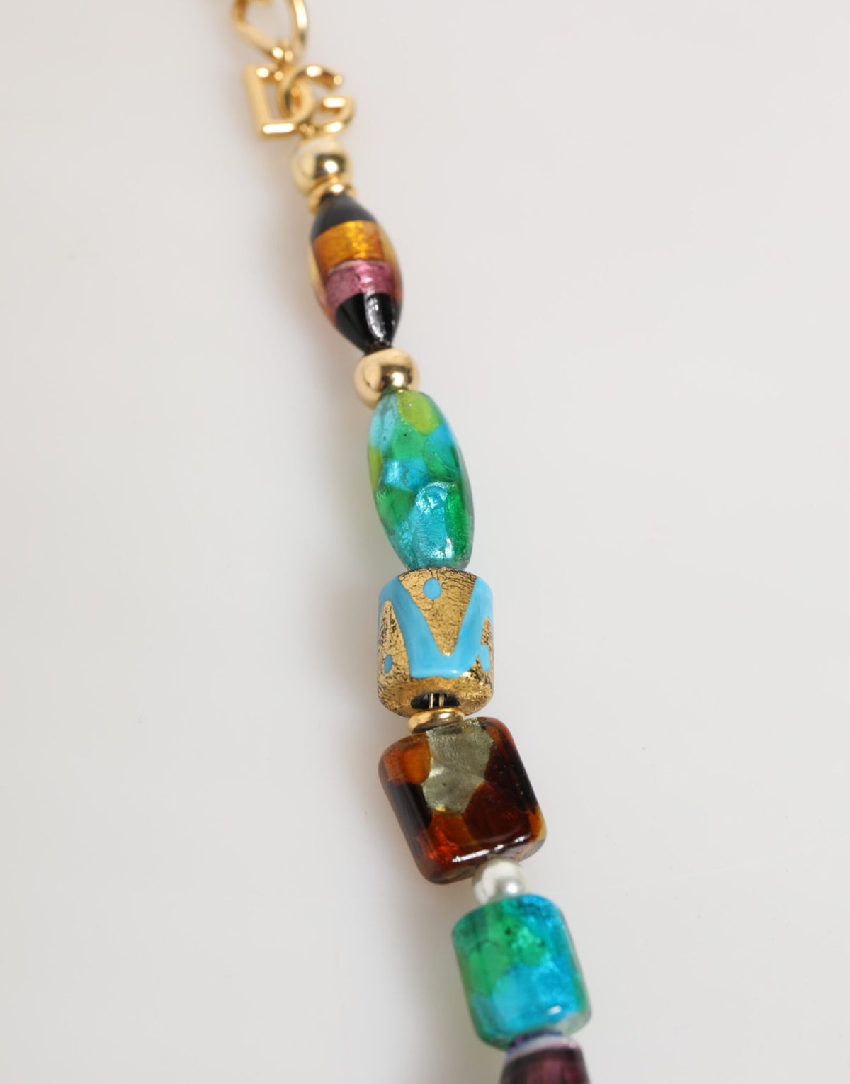 Dolce & Gabbana Multicolor Murano Glass Beads Brass Women Jewelry Women's Necklace