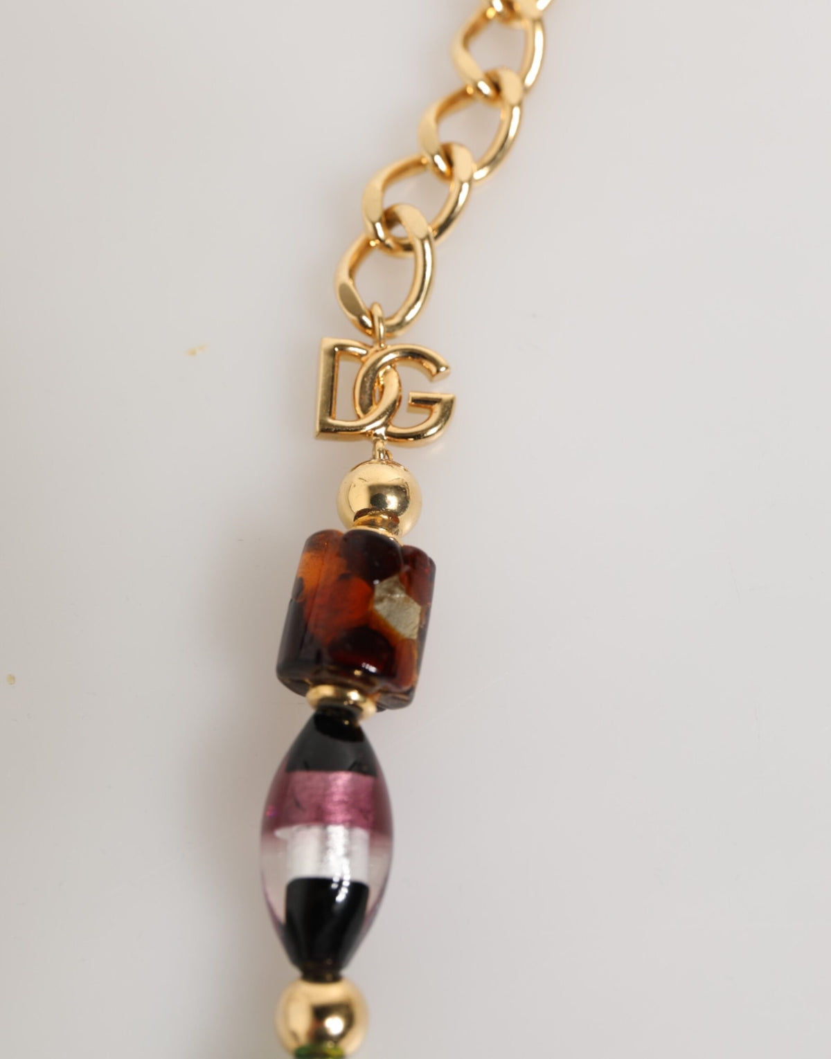 Dolce & Gabbana Multicolor Murano Glass Beads Brass Women Jewelry Women's Necklace