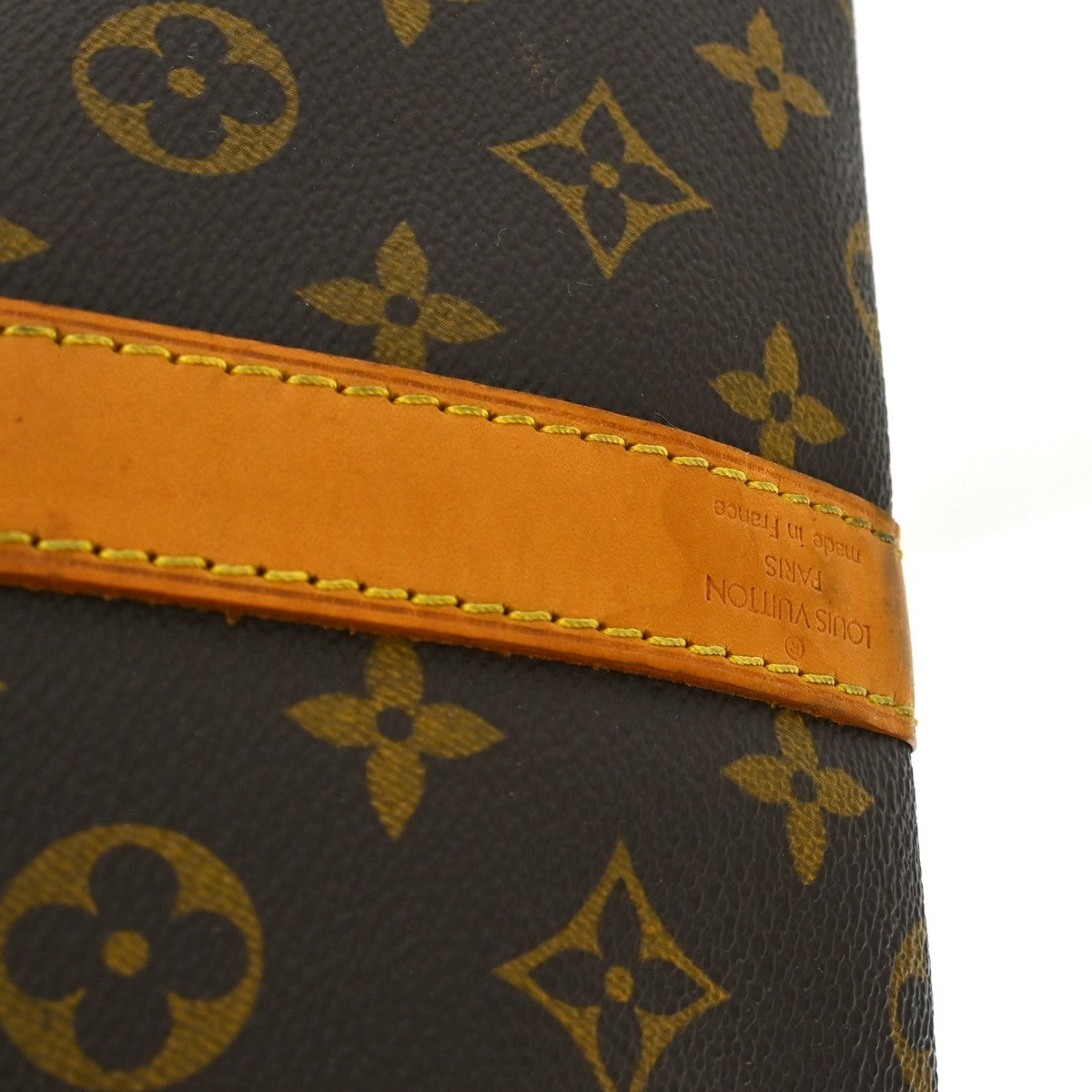 Louis Vuitton Keepall Bandoulière Monogram Brown Canvas Travel Bag Bag (Pre-Owned)