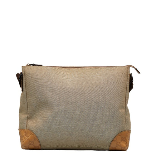 Gucci Beige Canvas Shoulder Bag (Pre-Owned)