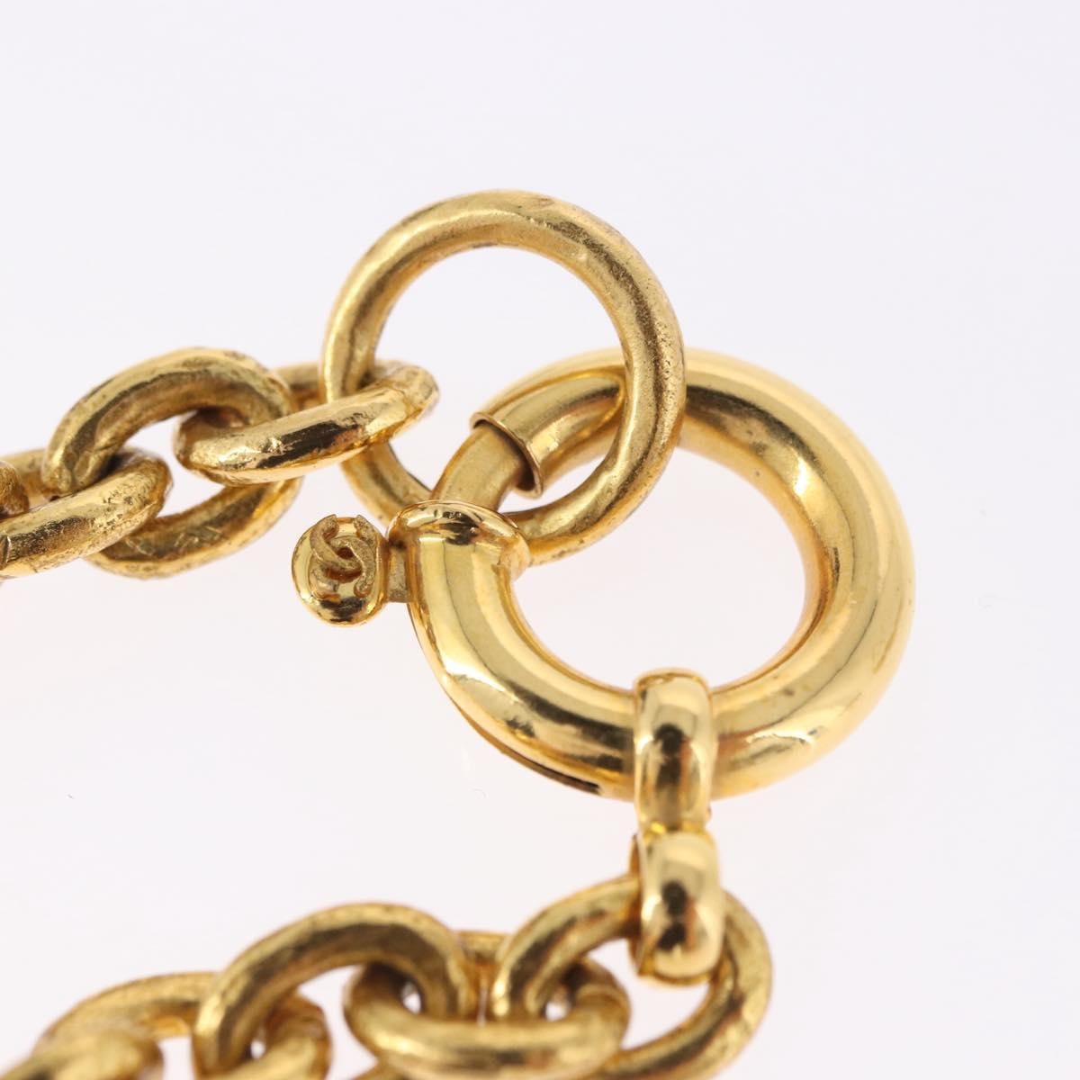 Chanel Vintage Triple Cc Chain Metal Gold Metal Necklace Jewelry (Pre-Owned)