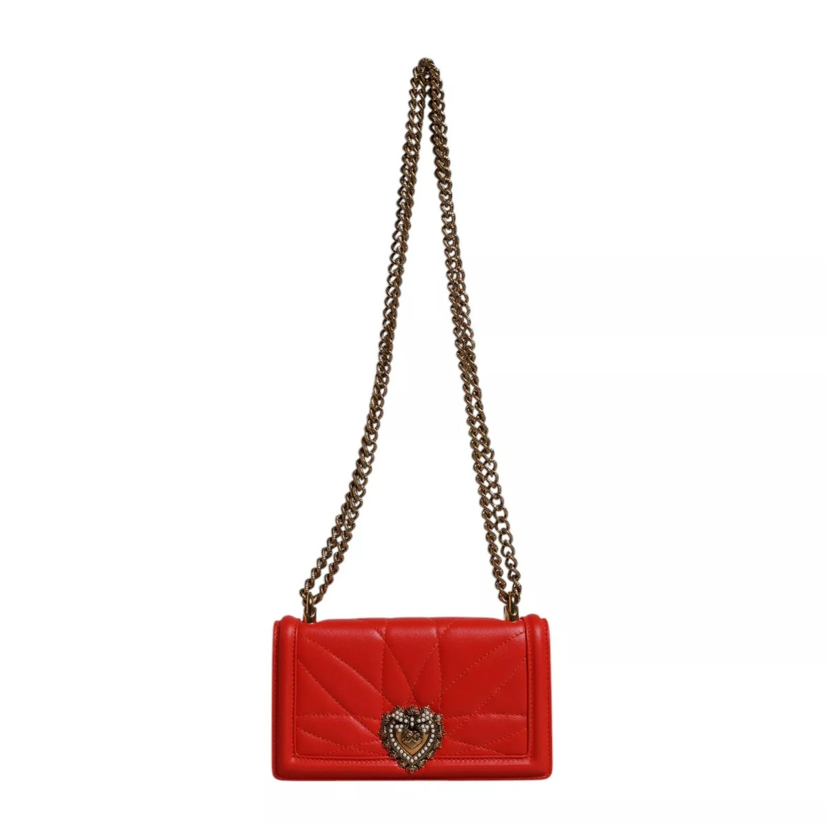 Dolce & Gabbana Red Quilted Devotion Crossbody 11 PRO Phone case Women's bag (Pre-Owned)