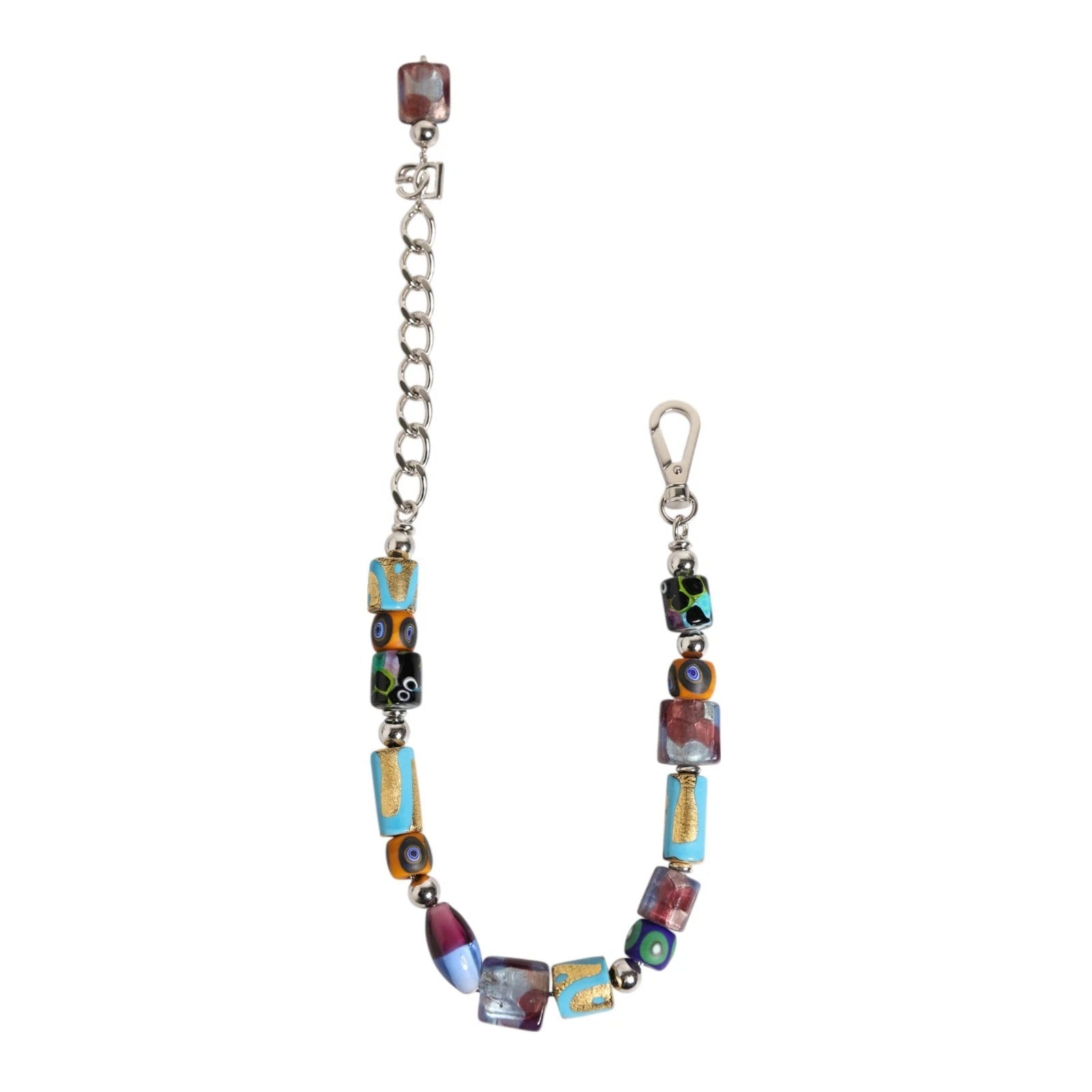 Dolce & Gabbana Multicolor Murano Glass Beads Brass Zamak Women's Necklace