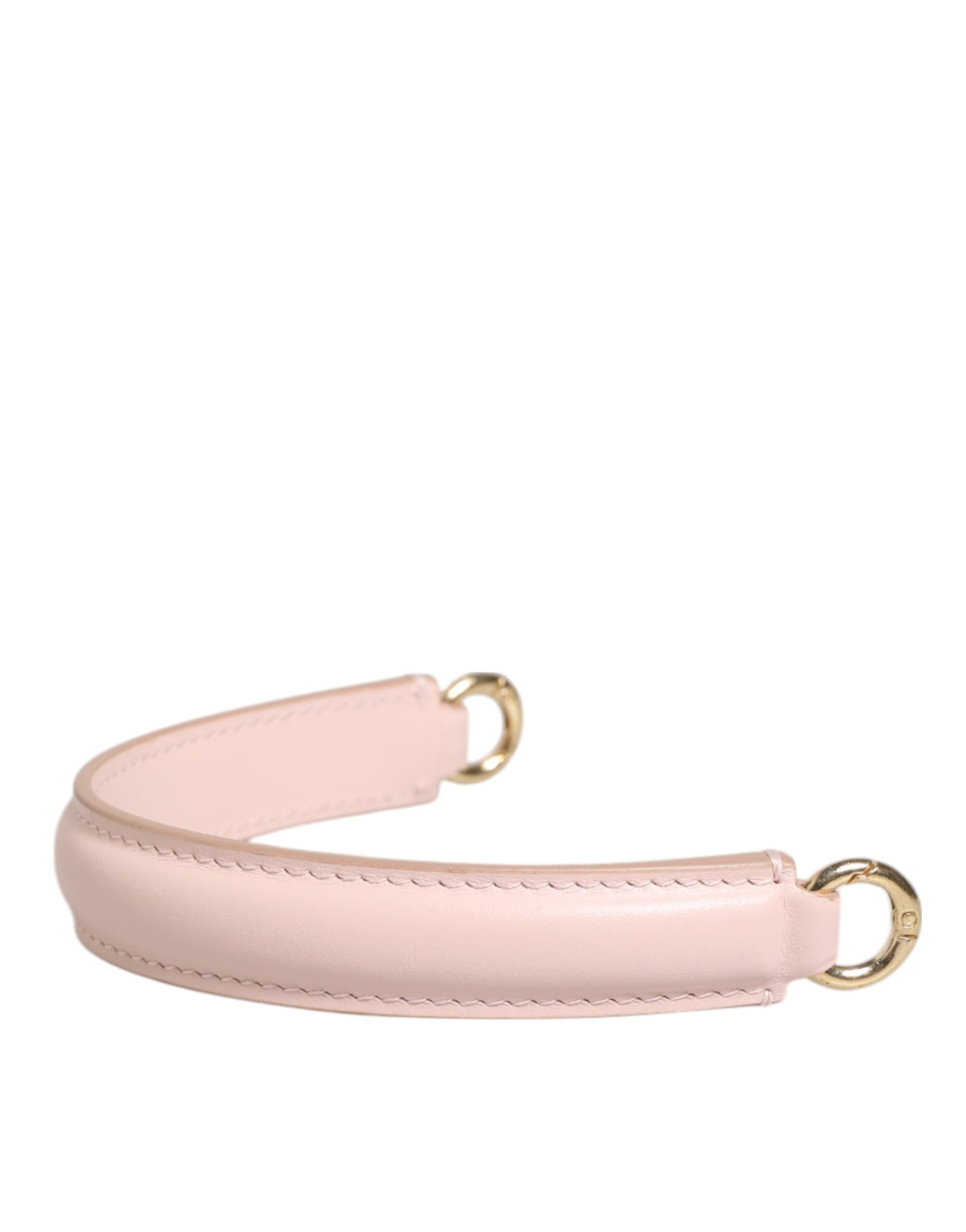Dolce & Gabbana Women's Pink Leather Gold Tone Big Bag Handle Shoulder Women's Strap