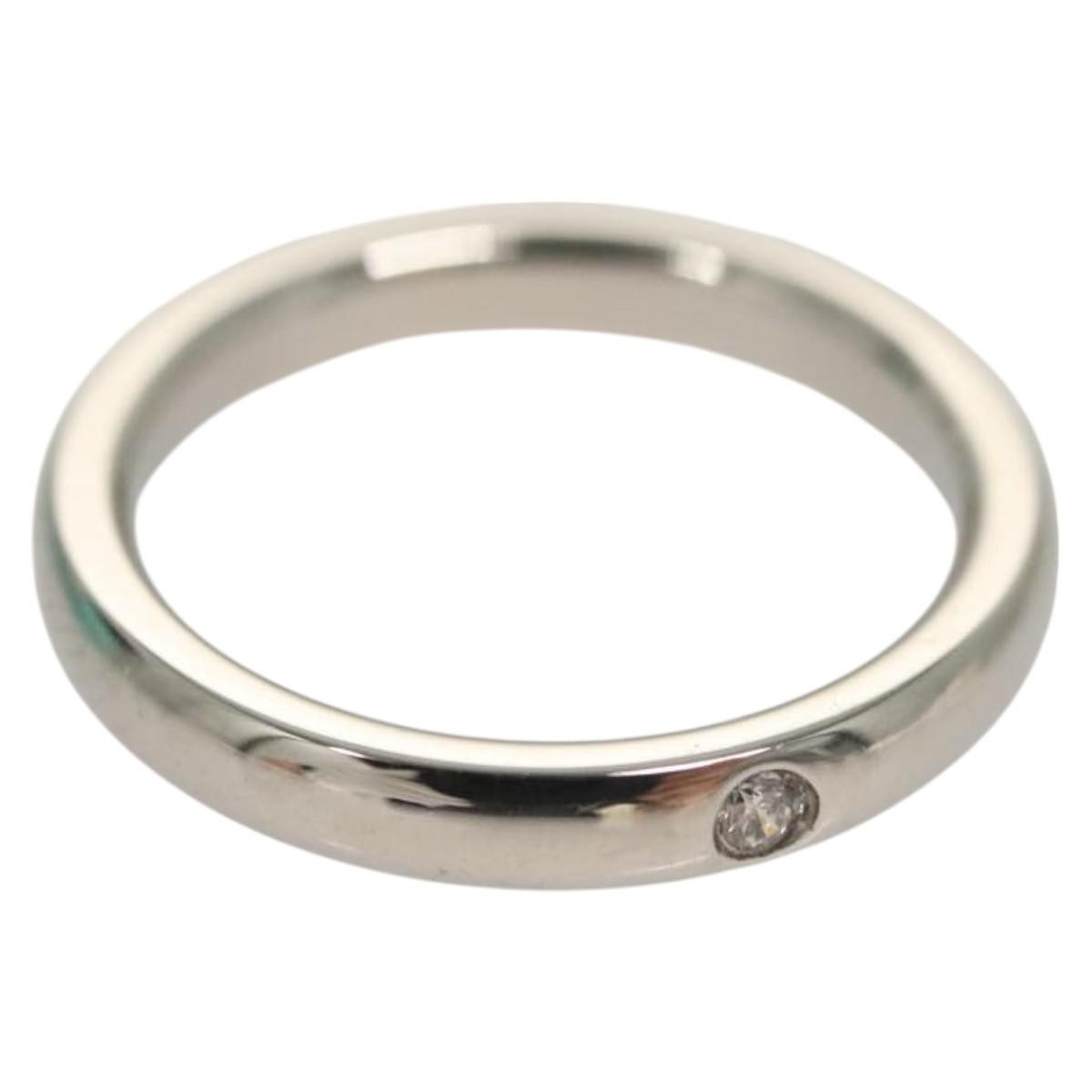Tiffany & Co. Elsa Peretti Band Platinum Silver Platinum Ring Jewelry (Pre-Owned)
