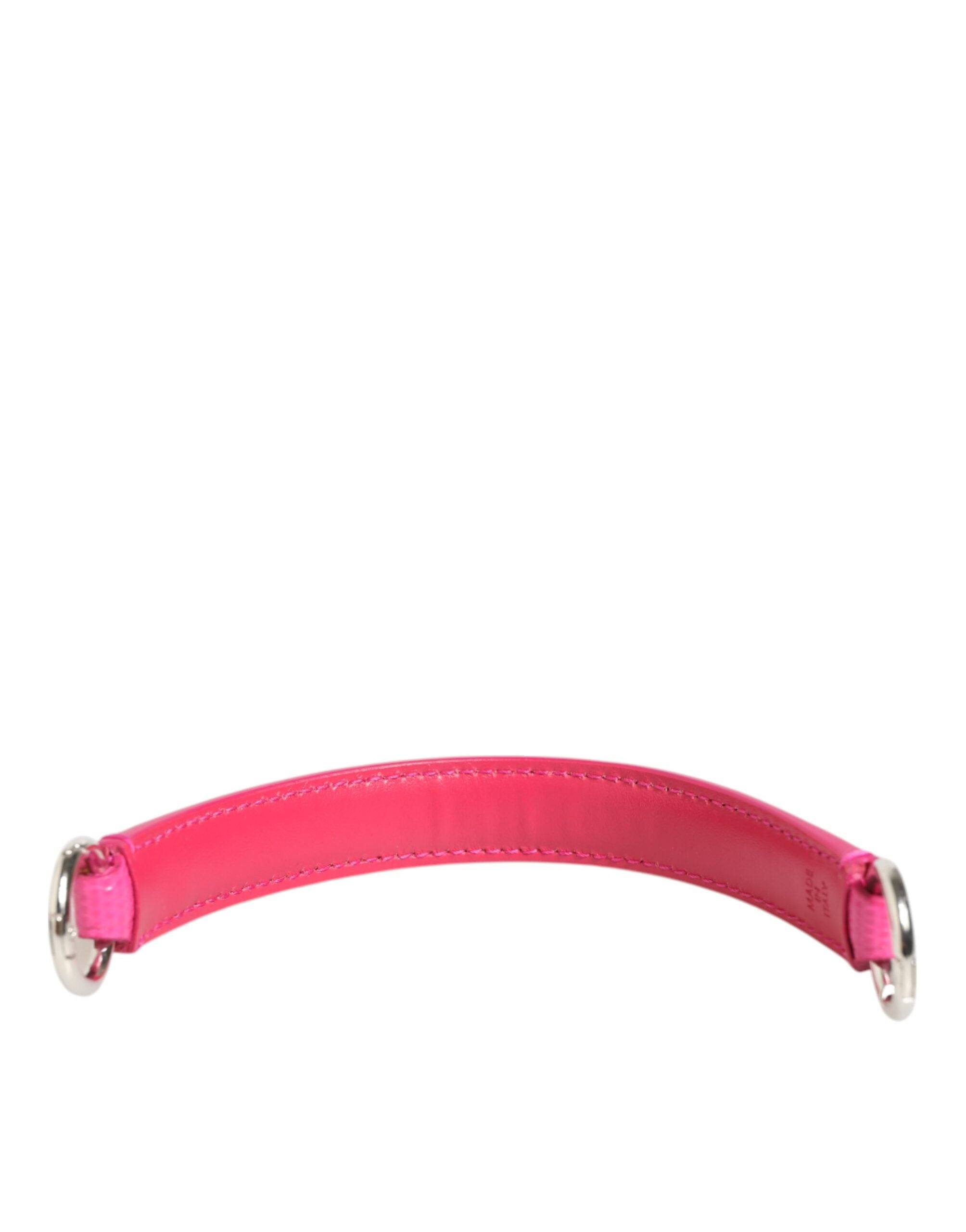 Dolce & Gabbana Pink Embellished Leather Bag Handle Women Shoulder Women's Strap