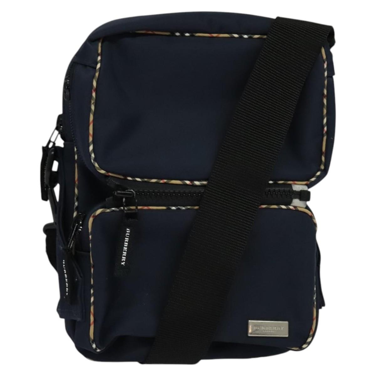 Burberry Vintage Nylon Navy Nylon Shoulder Bag Bag (Pre-Owned)