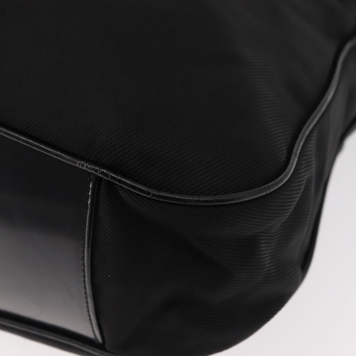 Gucci Vintage Bamboo Handle Nylon Black Nylon Handbag (Pre-Owned)