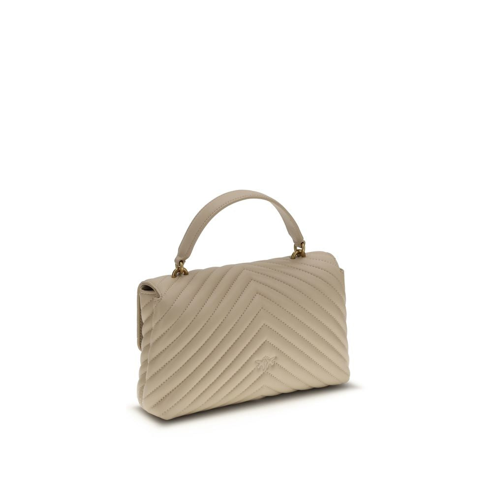 PINKO Beige Calf Leather Bos Taurus Women's Handbag