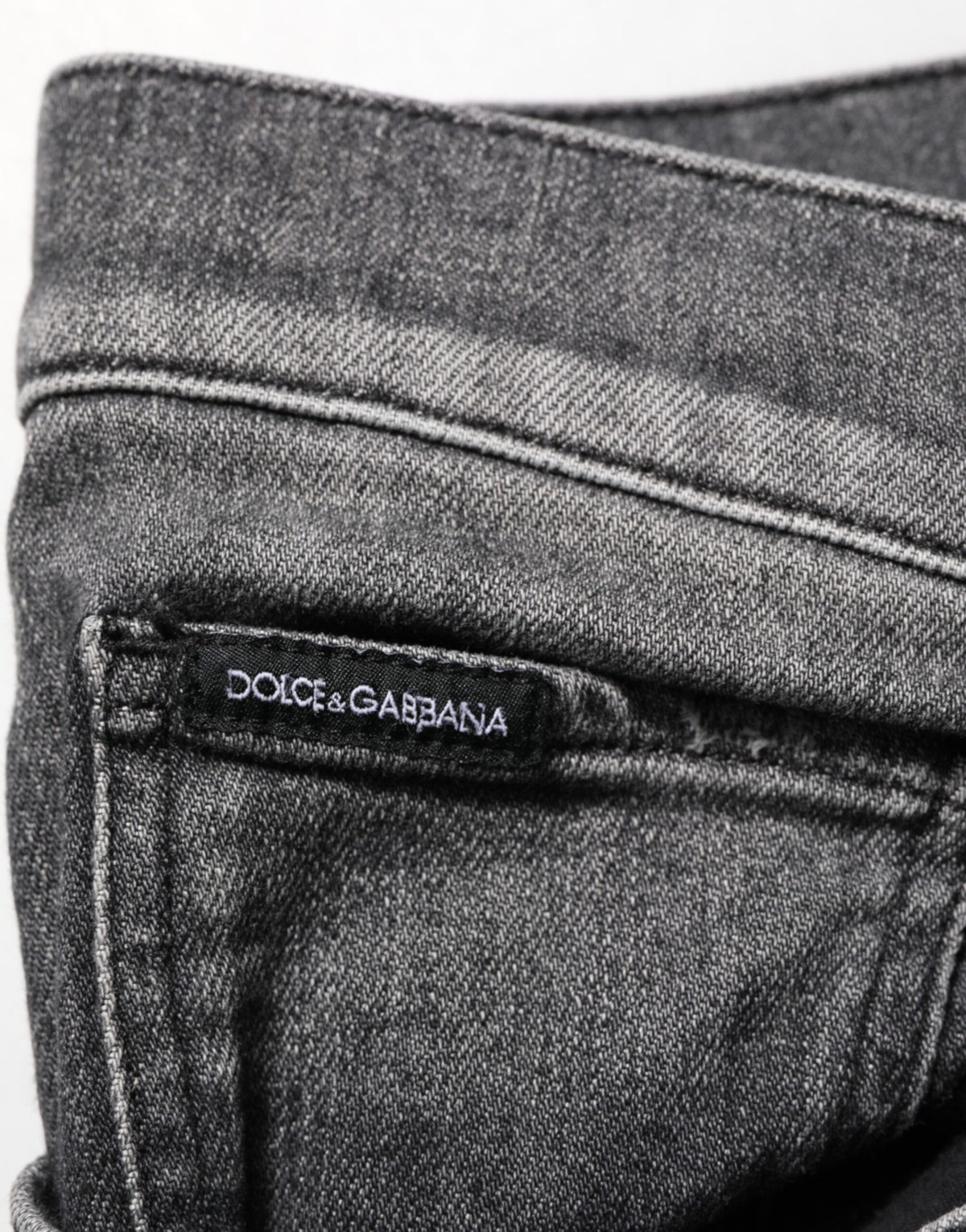 Dolce & Gabbana Black Gray Wash Slim Fit Straight Leg Denim Men's Jeans (Pre-Owned)