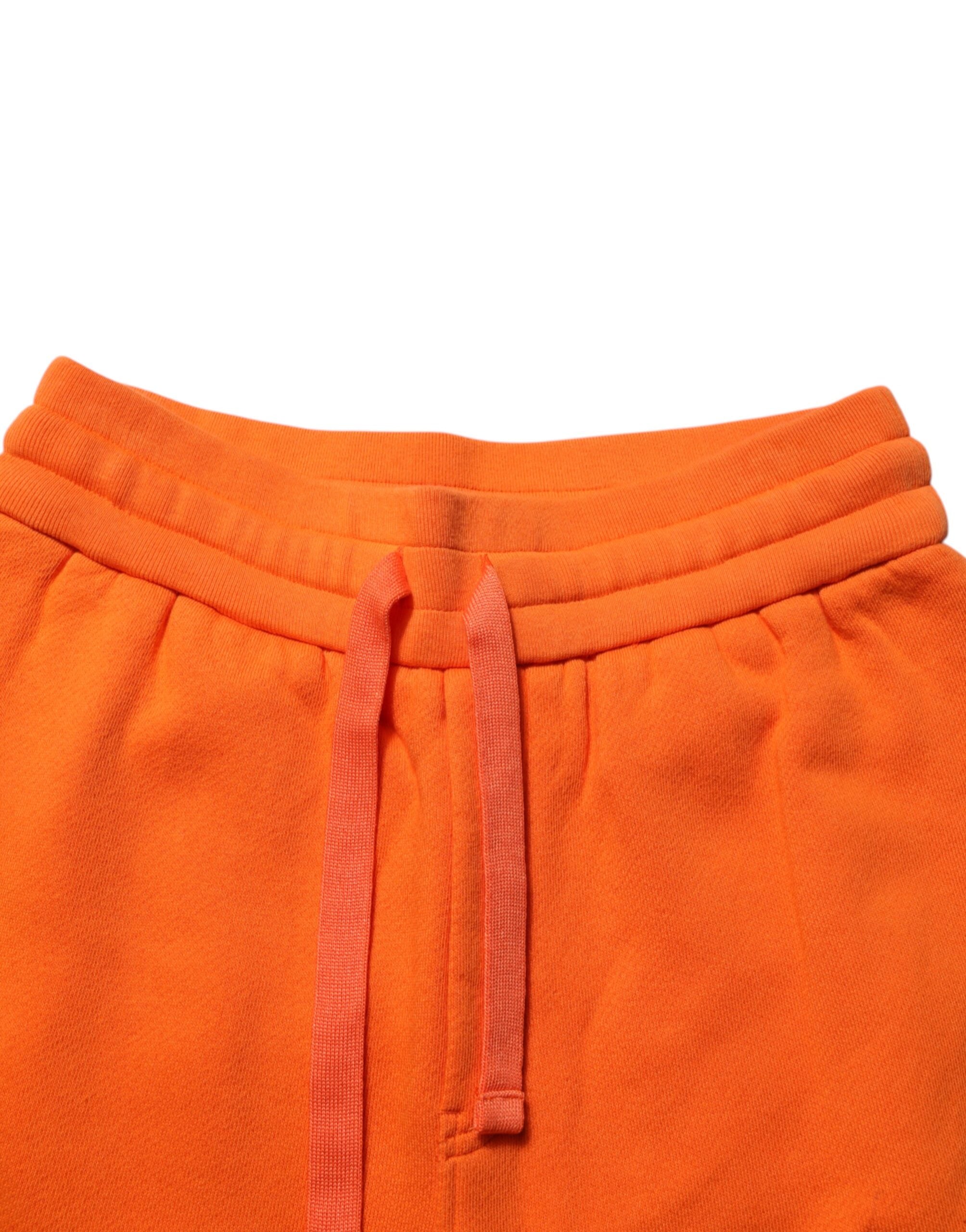 Dolce & Gabbana Orange Cotton DG VIB3 Logo Drawstring SweatMen's Men's Pants (Pre-Owned)
