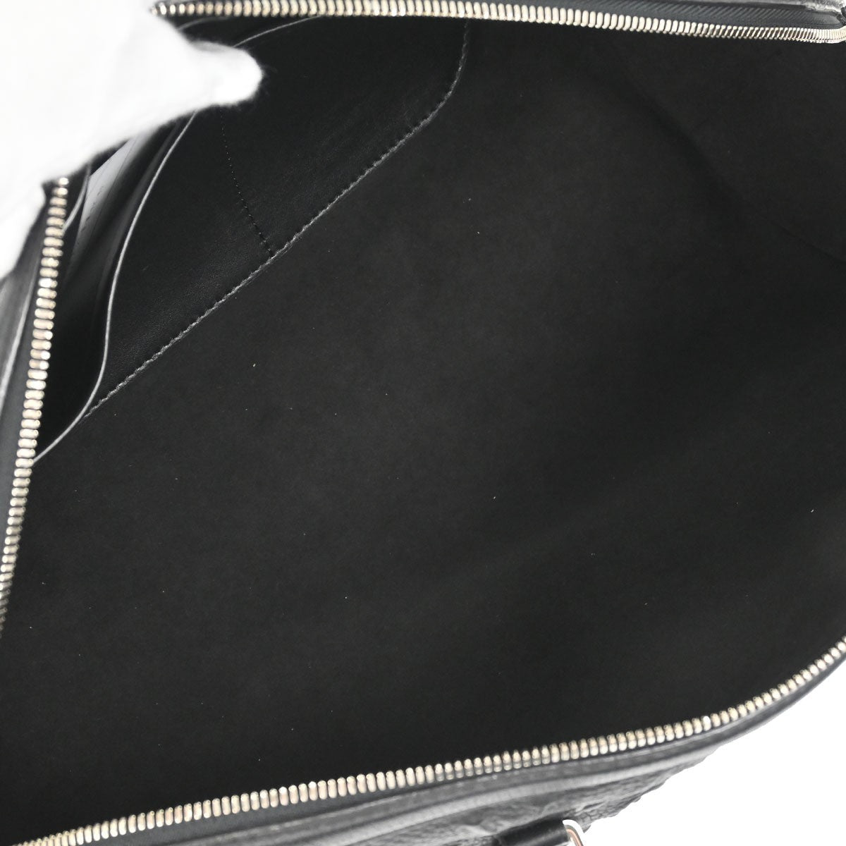Louis Vuitton Papillon Monogram Black Leather Handbag (Pre-Owned)