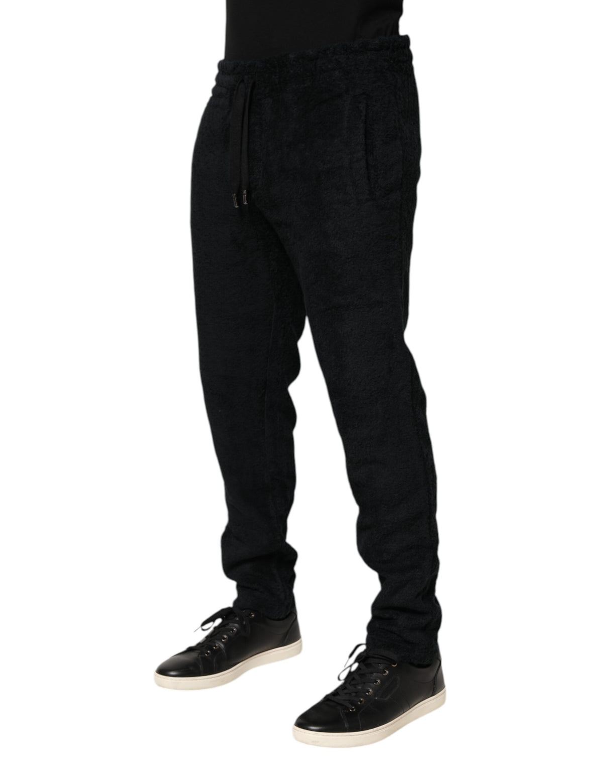 Dolce & Gabbana Black Cotton Logo Men Jogger SweatMen's Men's Pants