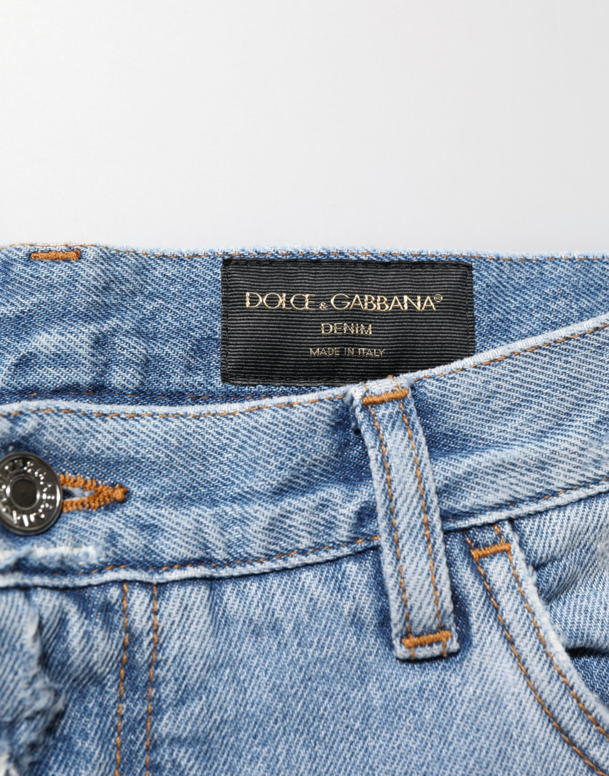 Dolce & Gabbana Blue Distressed Ripped Denim Pants Men's Jeans