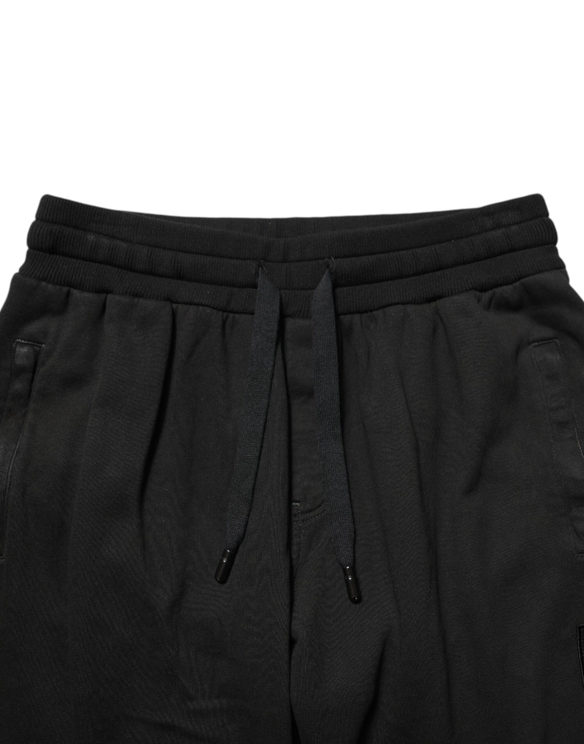 Dolce & Gabbana Black Cotton DG Logo Men Jogger Men's Pants (Pre-Owned)