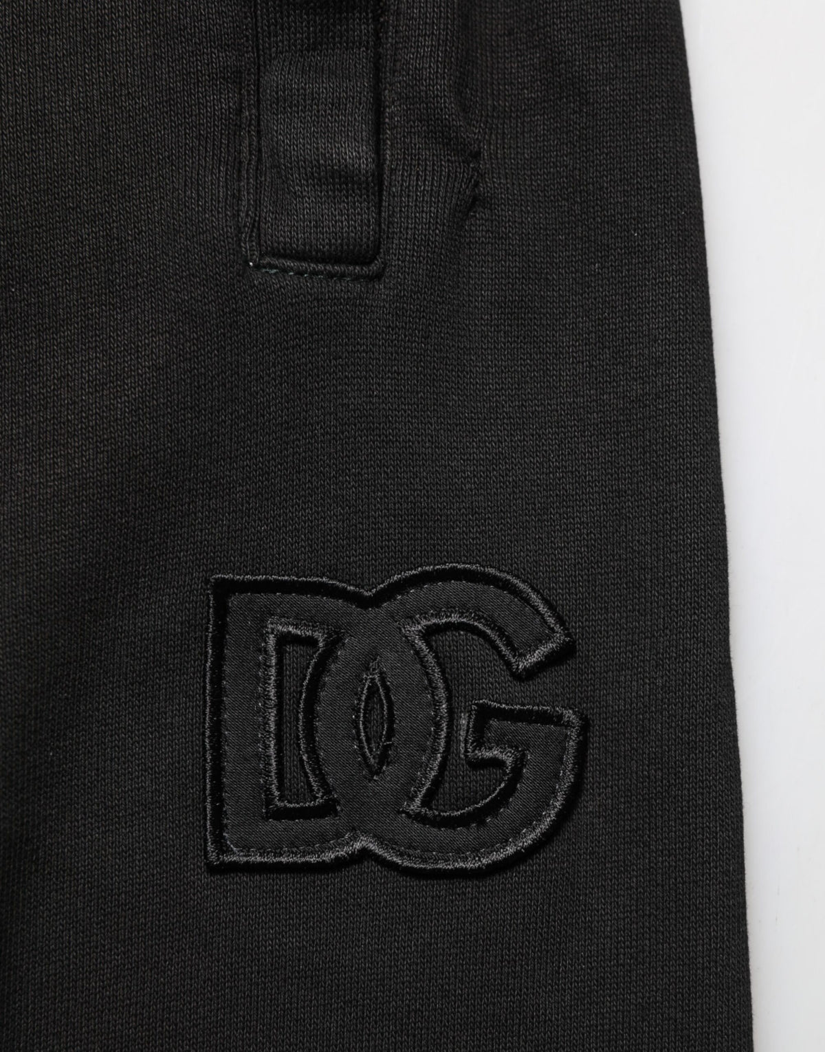 Dolce & Gabbana Black Cotton DG Logo Men Jogger Men's Pants (Pre-Owned)