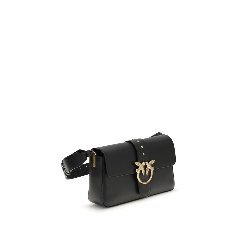 PINKO Black Leather Shoulder Women's Bag