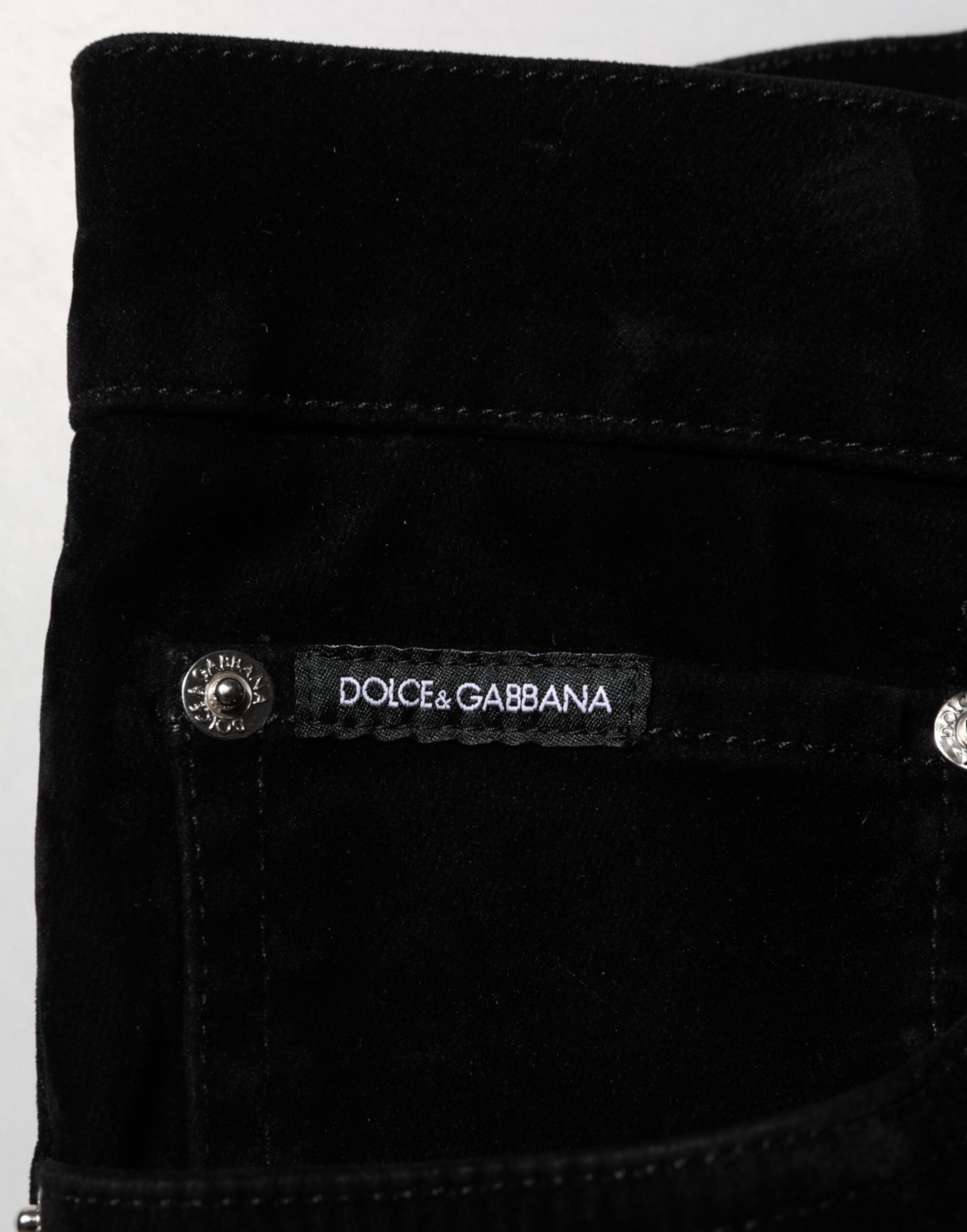 Dolce & Gabbana Black Cotton Slim Fit Denim Trouser Men's Jeans