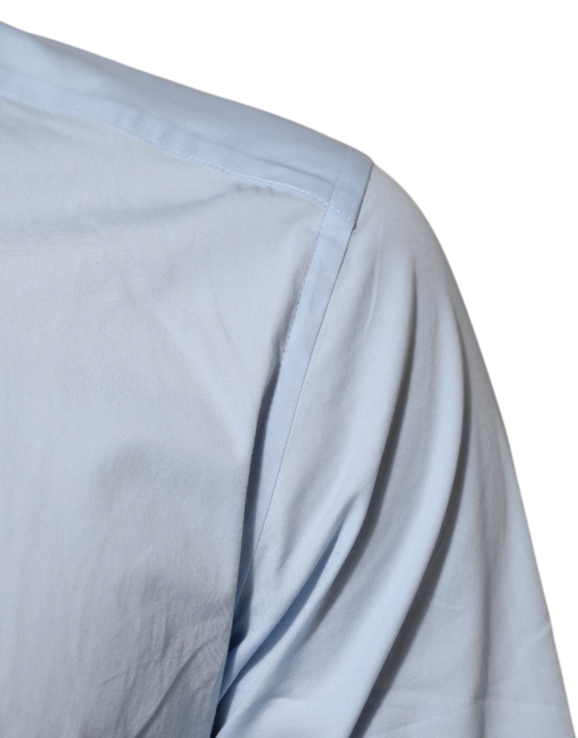 Dolce & Gabbana Light Blue Cotton GOLD Formal Men Dress Men's Shirt